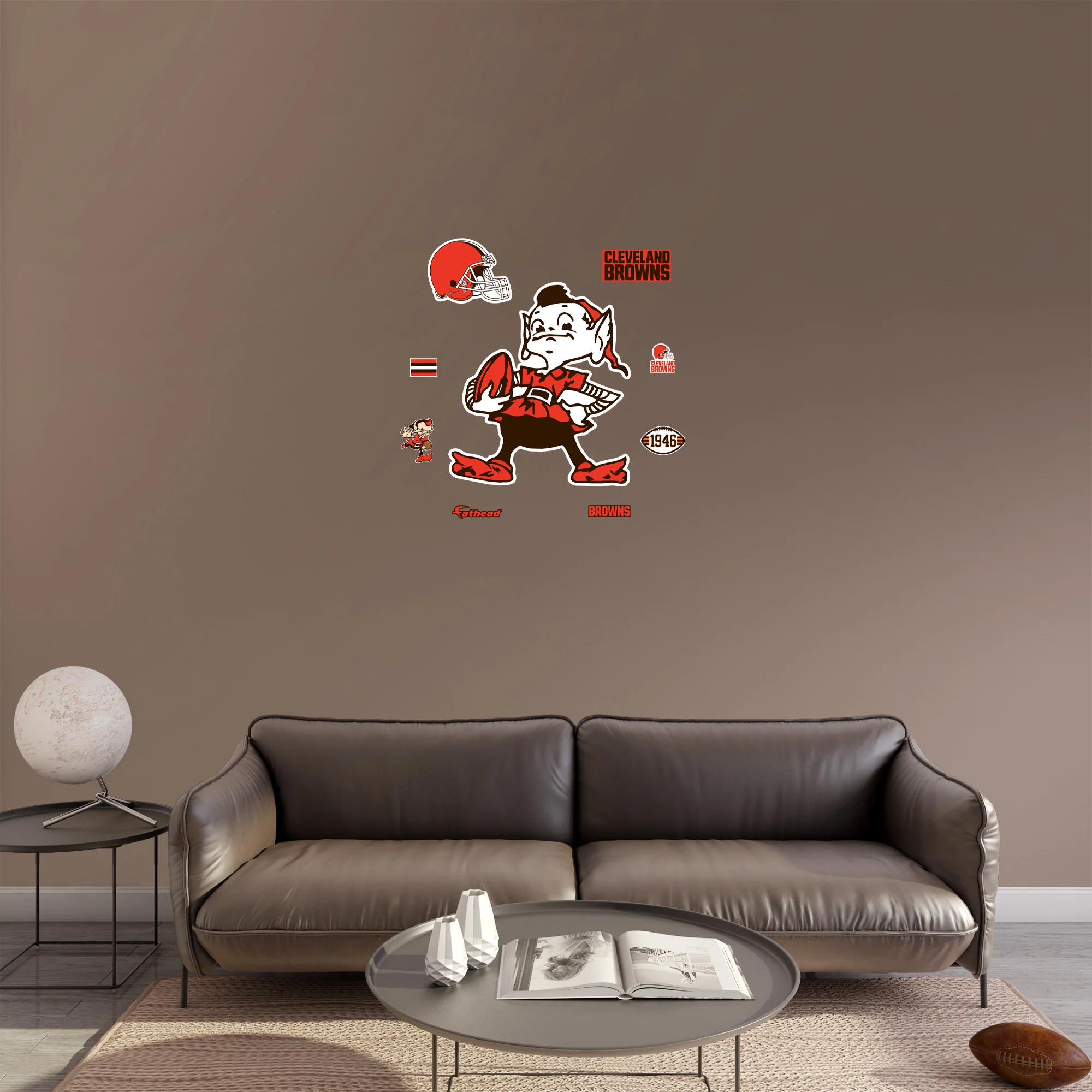 Brownie the Elf Logo - RealBig Collection - Official NFL - Cleveland Browns - Reusable Vinyl Wall Decals - Image 5