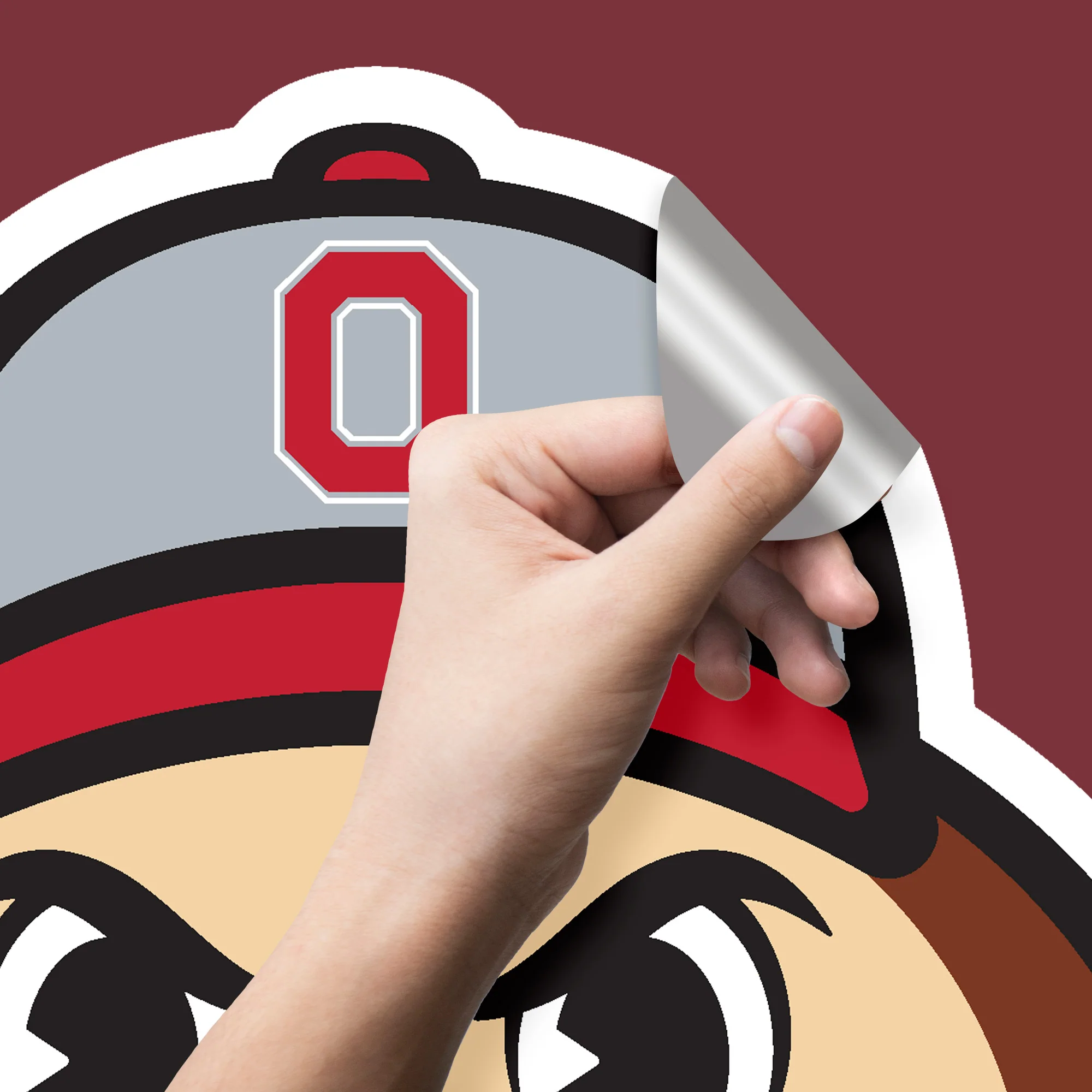 Brutus Mascot - RealBig Collection - Official NCAA - Ohio State Buckeyes - Reusable Vinyl Wall Decals - Image 3