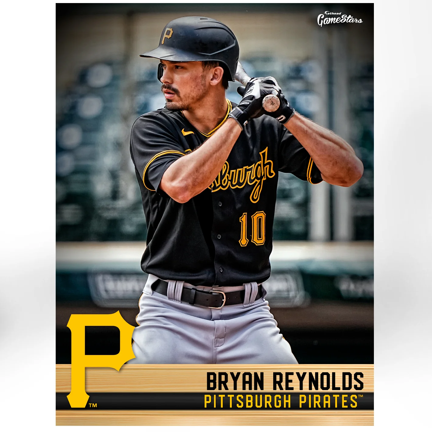 Bryan Reynolds - GameStars Series - Peel & Stick Poster - Official MLB - Pittsburgh Pirates - Reusable Vinyl Wall Decal - Image 2
