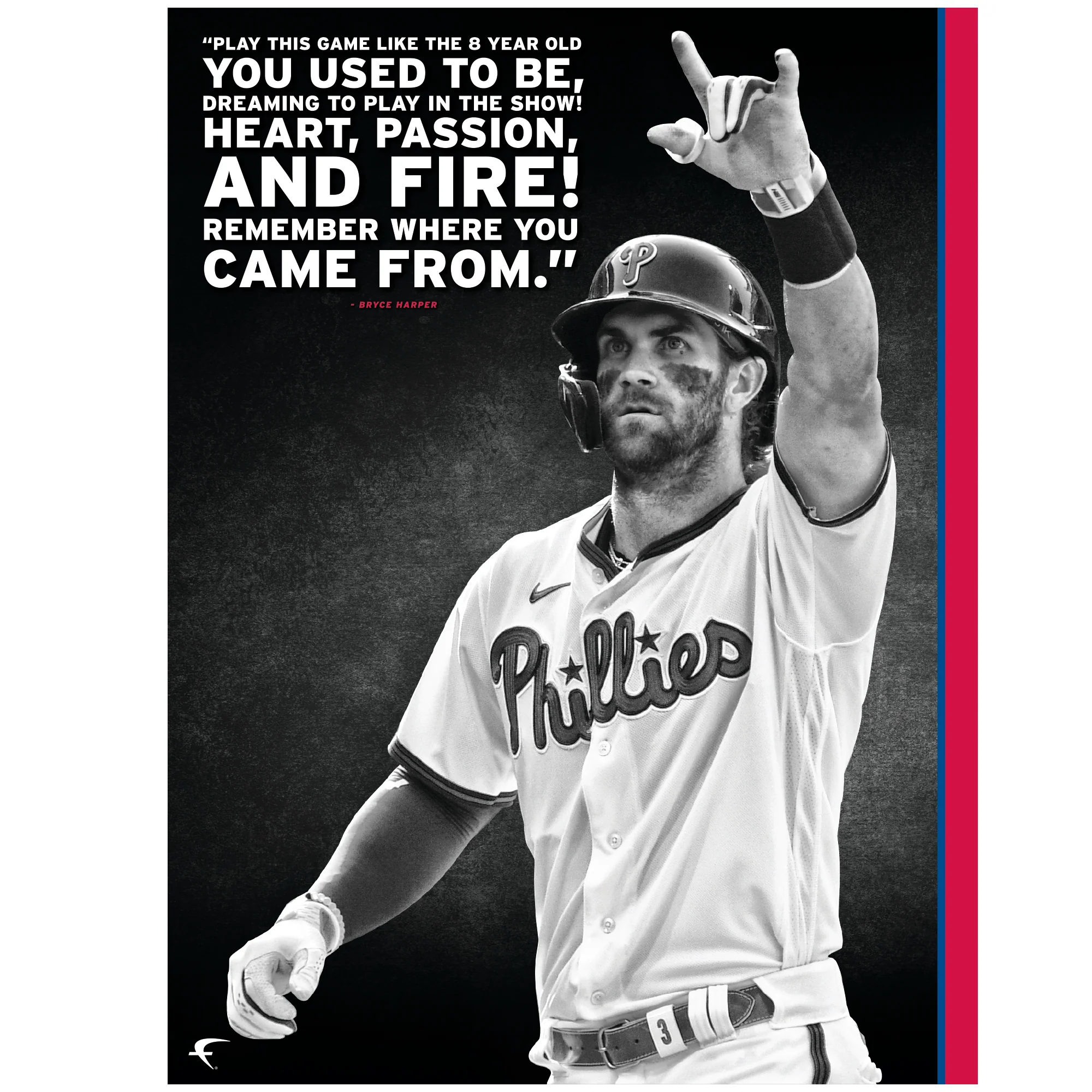 Bryce Harper - Inspirational - Peel & Stick Poster - Official MLB - Philadelphia Phillies - Reusable Vinyl Wall Decal #1 - Image 3