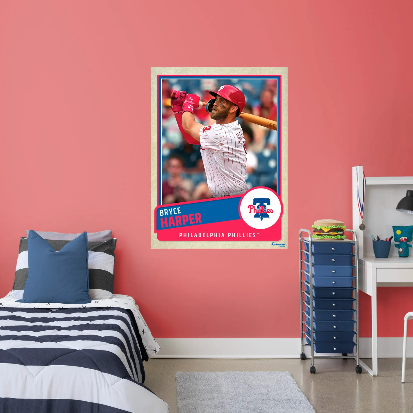 Bryce Harper - Peel & Stick Poster - Official MLB - Philadelphia Phillies - Reusable Vinyl Wall Decal - Image 2