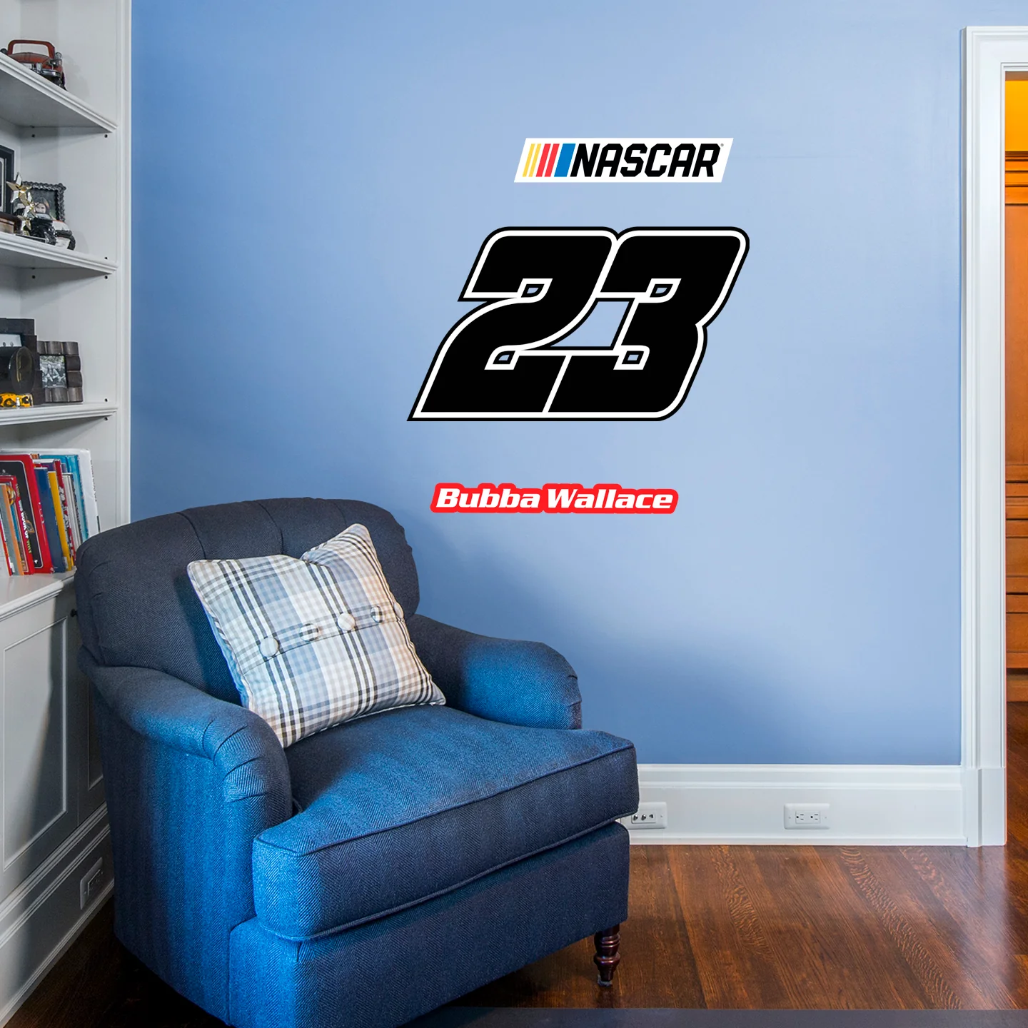 Bubba Wallace #23 Logo - RealBig Collection - Official NASCAR - Reusable Vinyl Wall Decals - Image 2