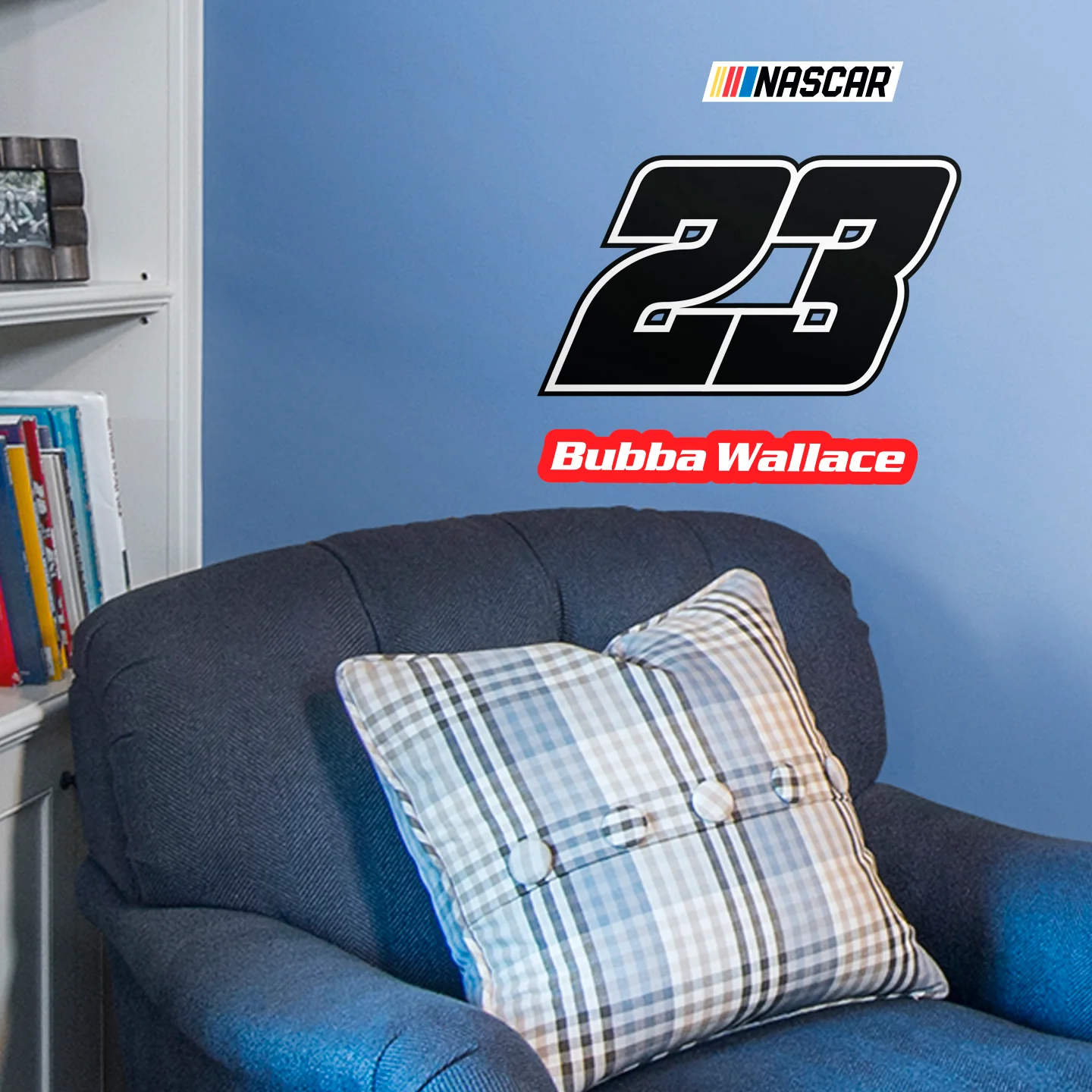 Bubba Wallace #23 Logo - RealBig Collection - Official NASCAR - Reusable Vinyl Wall Decals - Image 3