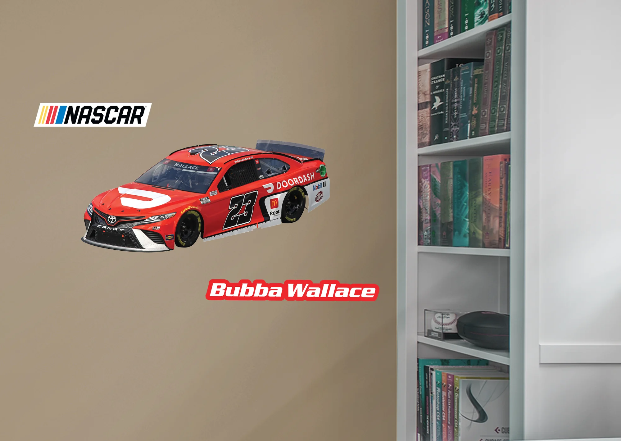 Bubba Wallace - RealBig Doordash Car Collection - Official NASCAR - Reusable Vinyl Wall Decals - Image 4