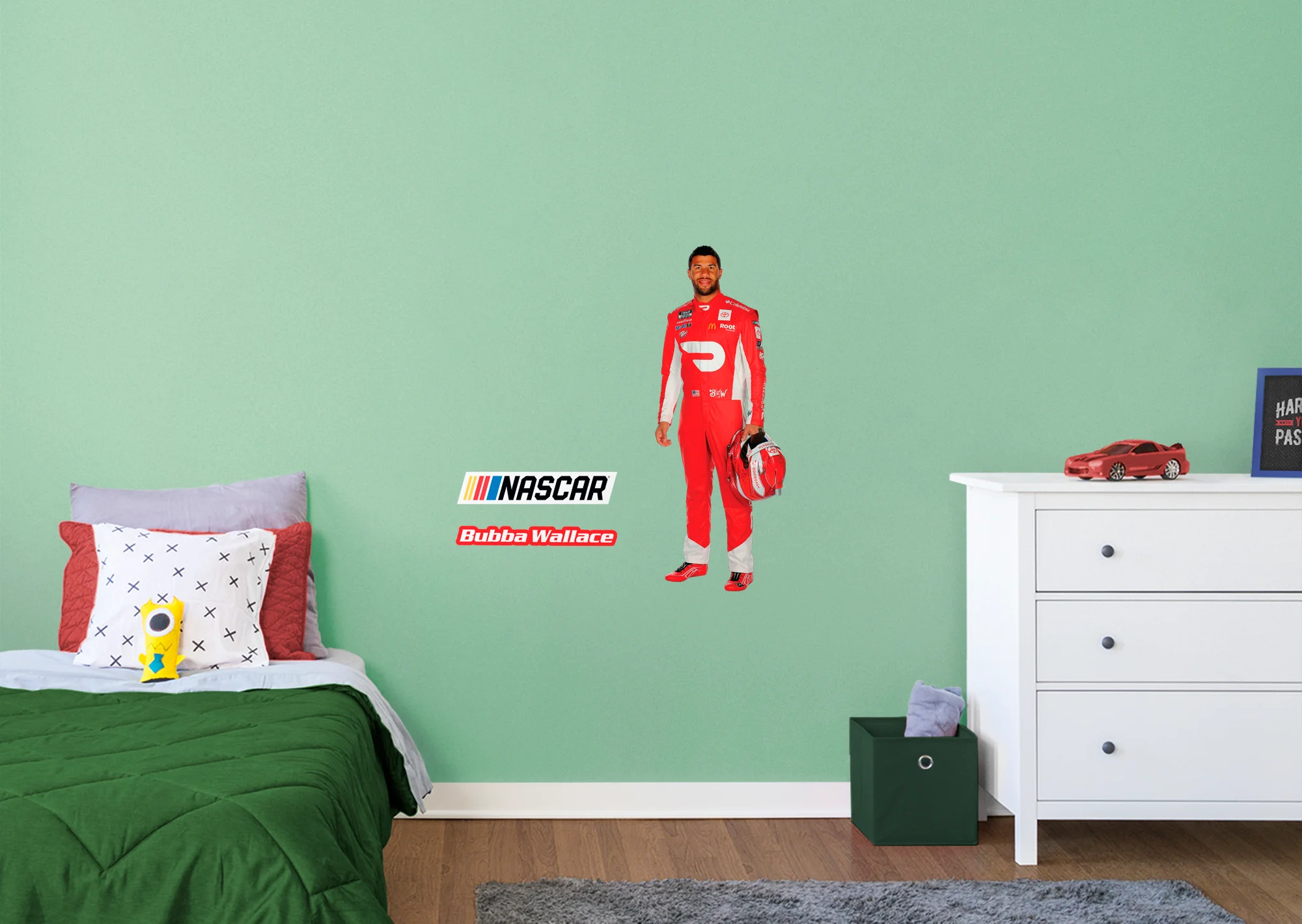 Bubba Wallace - RealBig Driver Collection - Official NASCAR - Reusable Vinyl Wall Decals - Image 4
