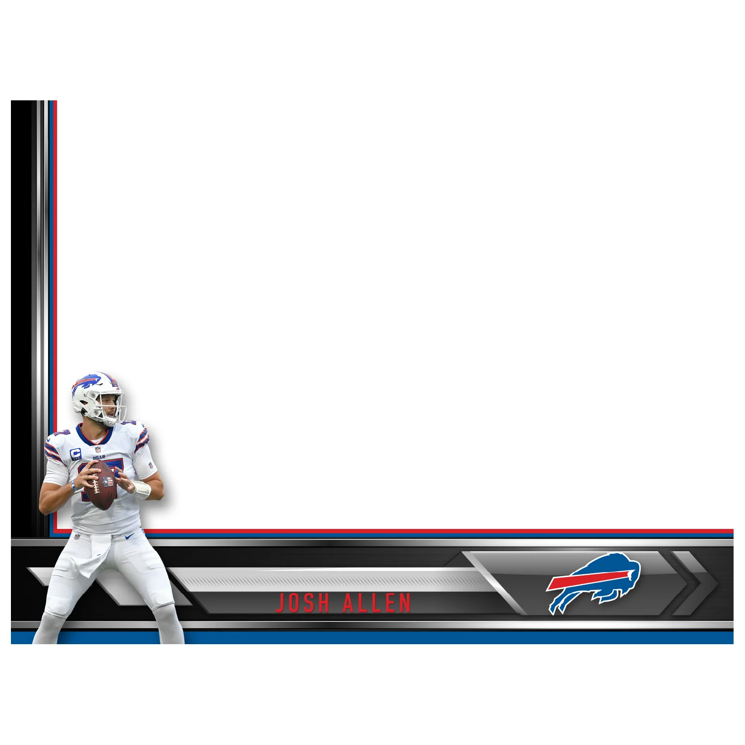 Buffalo Bills - Josh Allen - Dry Erase Whiteboard - Official NFL - Reusable Vinyl Wall Decal - Image 3