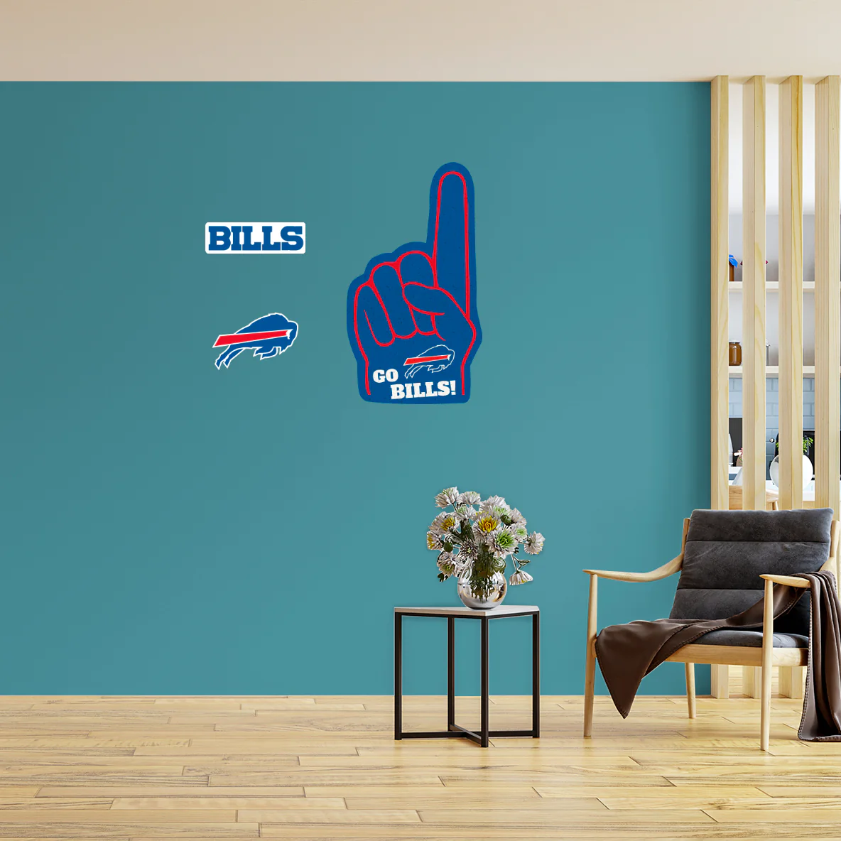 Buffalo Bills - RealBig Foam Finger Collection - Official NFL - Reusable Vinyl Wall Decals - Image 2