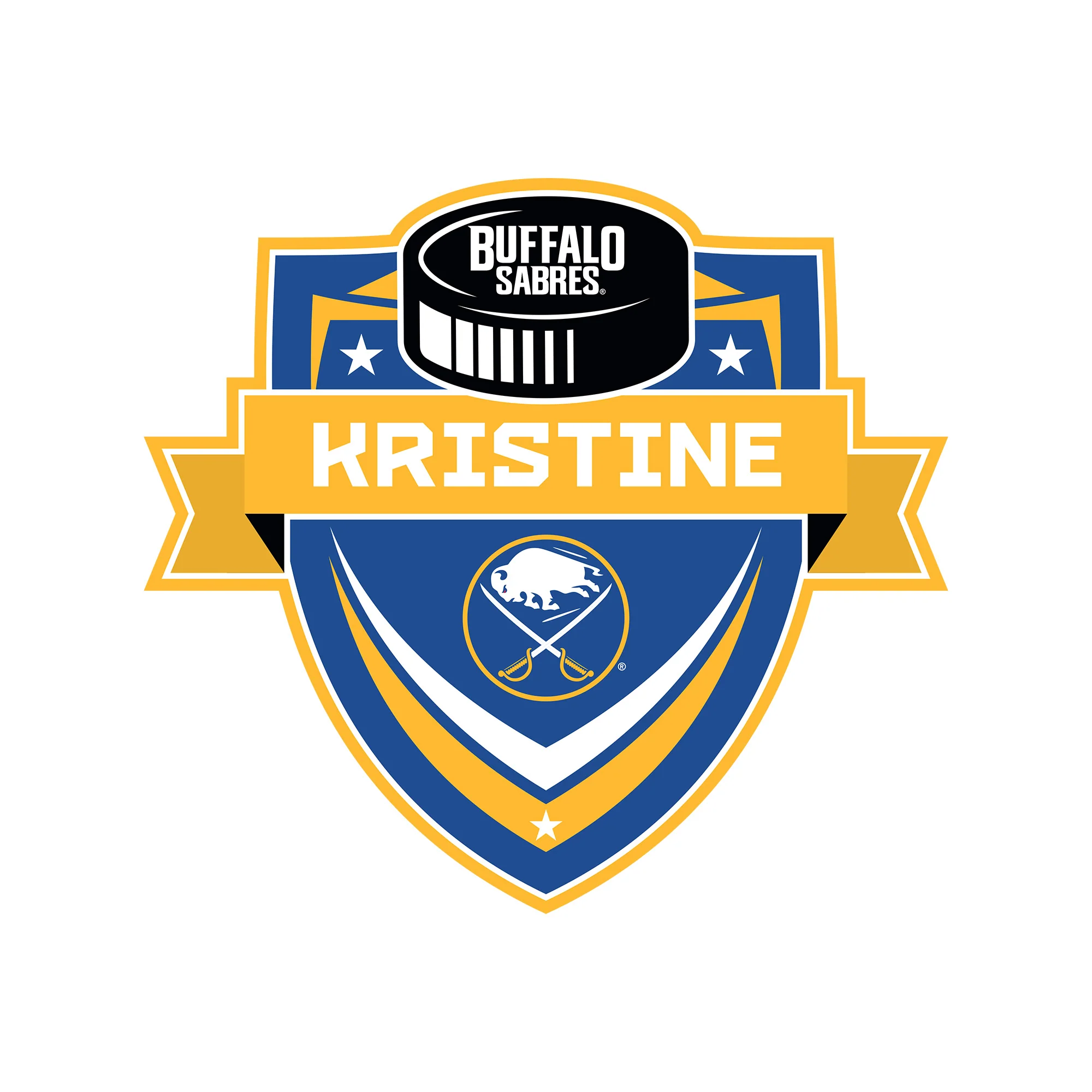 Buffalo Sabres - Badge - With Personalized Name - Official NHL - Vinyl Transfer Decal - Image 3