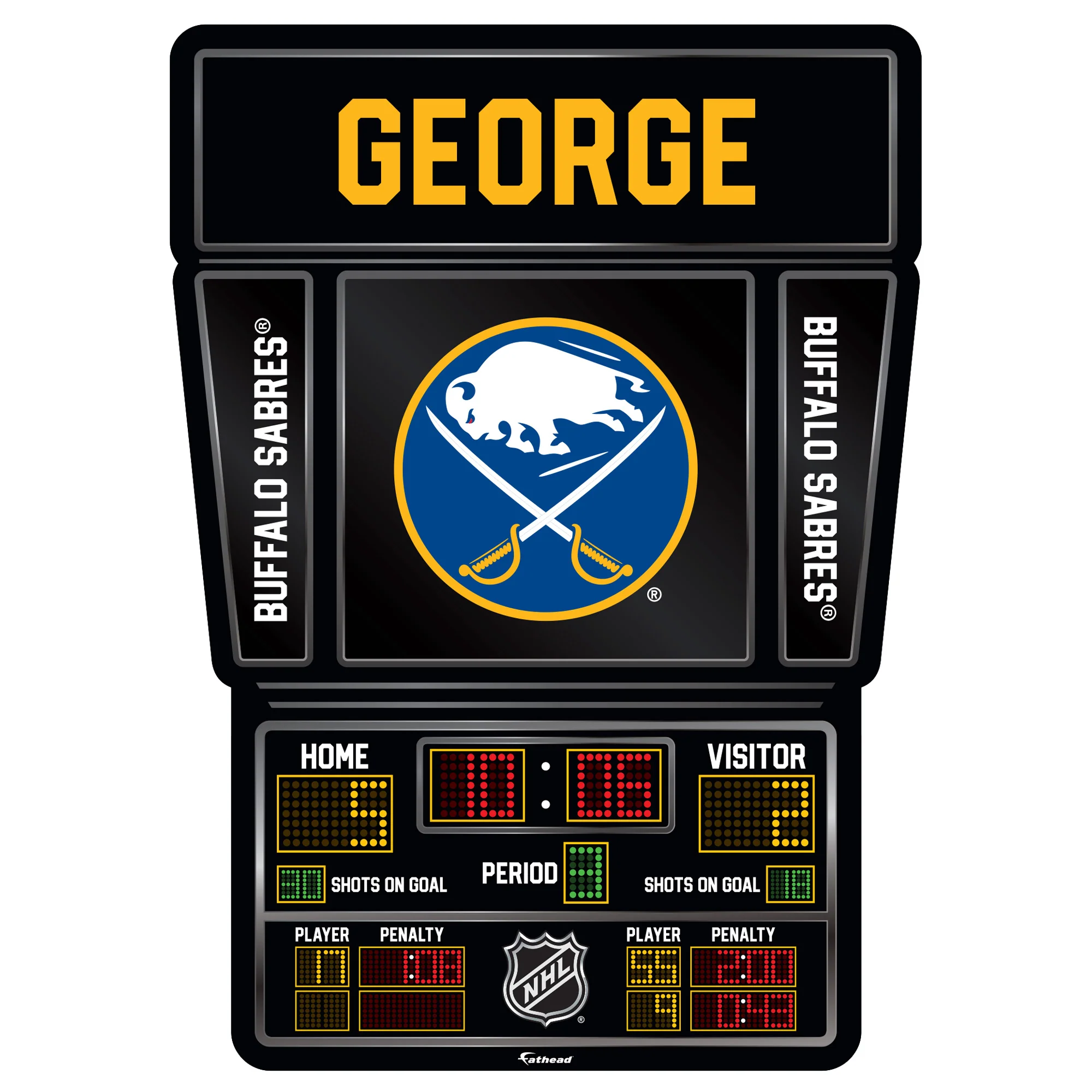 Buffalo Sabres - Scoreboard Graphic - With Personalized Name - Official NHL - Vinyl Transfer Decal - Image 8