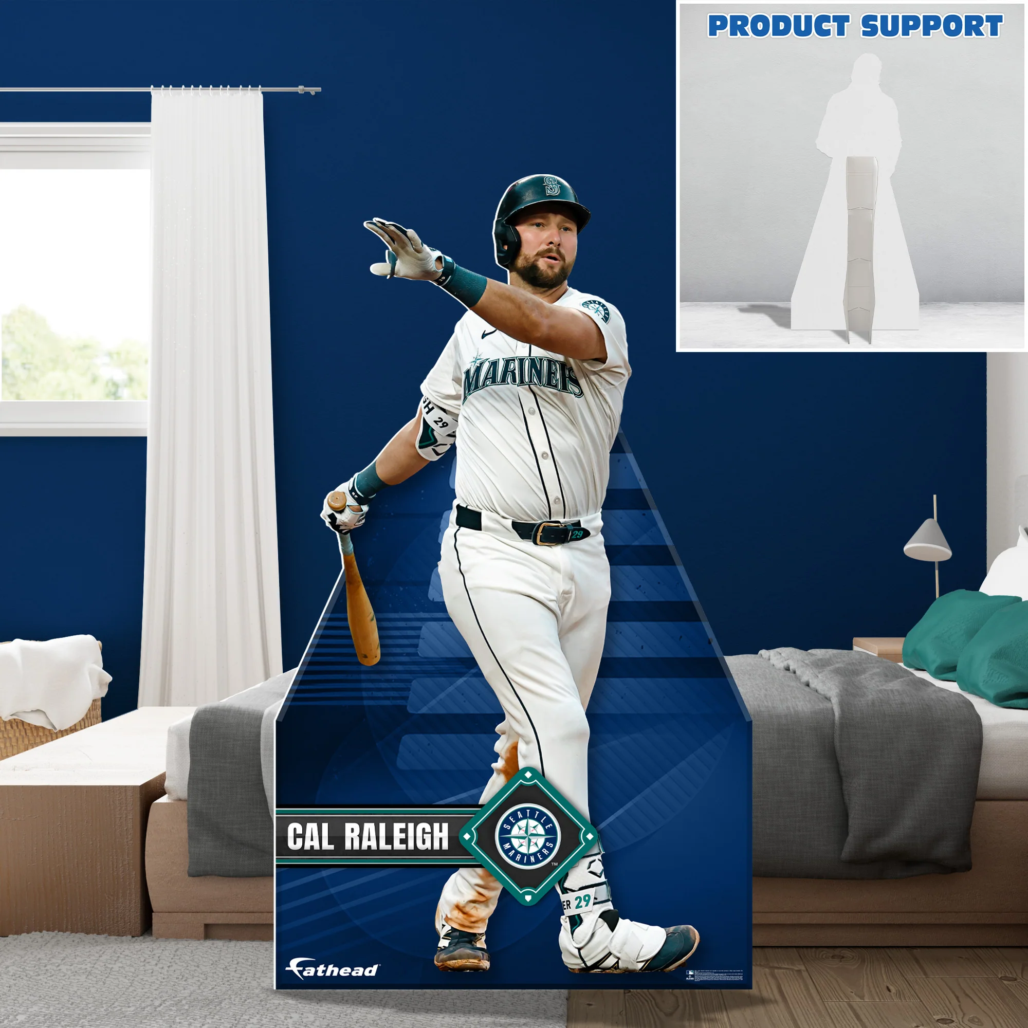 Cal Raleigh - Life-Size Stand Out - Official MLB - Seattle Mariners - Foam Core Cutout - Image 3