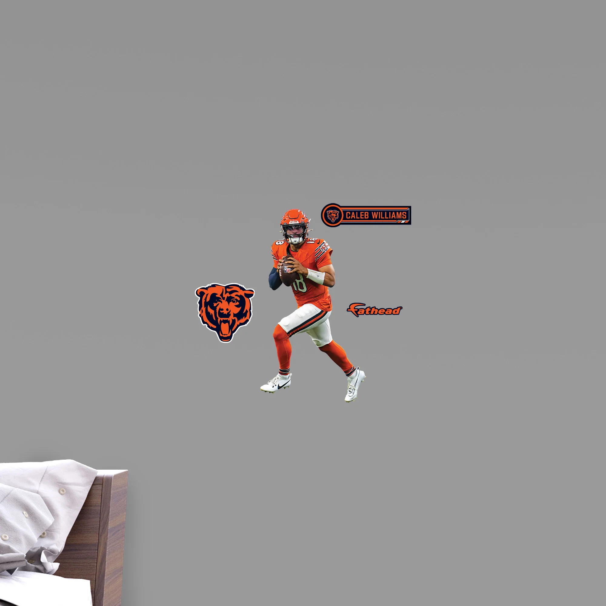 Caleb Williams - RealBig Orange Collection - Official NFL - Chicago Bears - Reusable Vinyl Wall Decals - Image 7