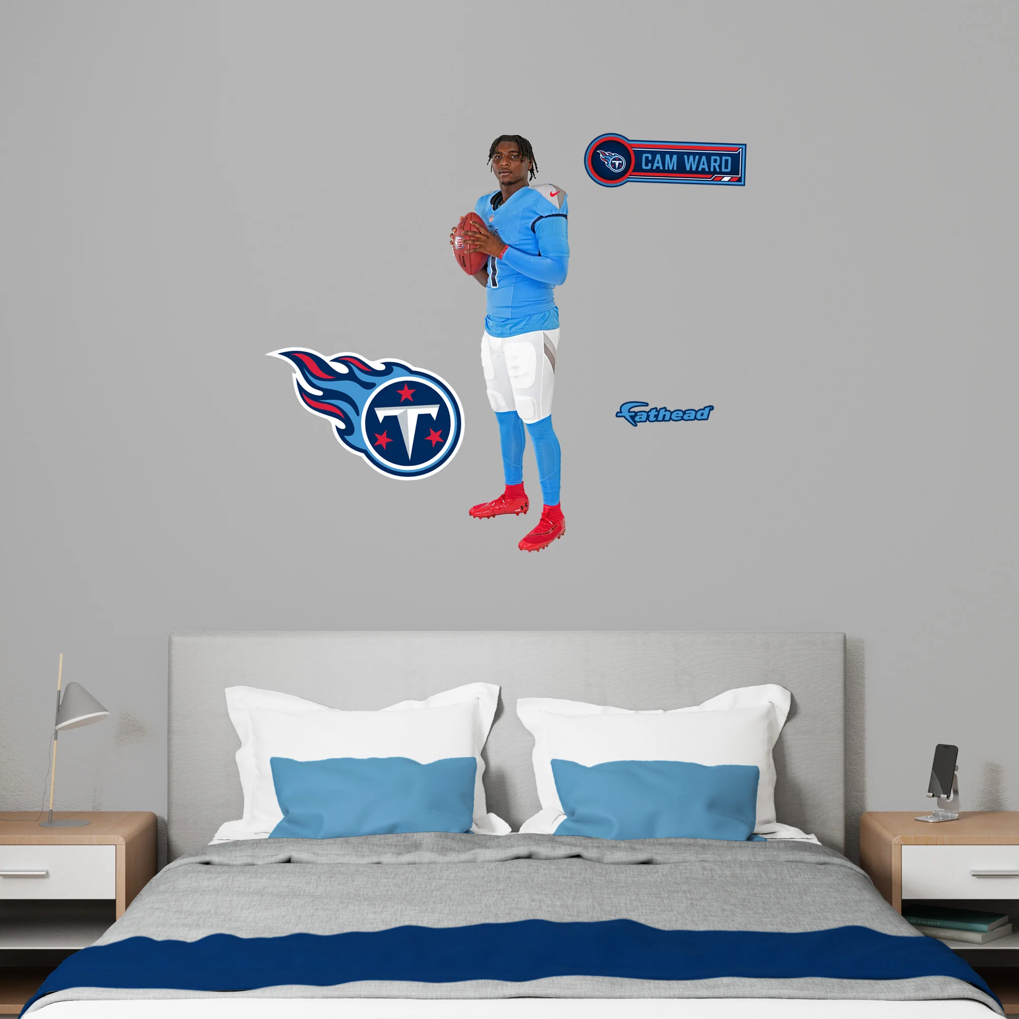 Cam Ward - RealBig Rookie Premiere Collection - Official NFL - Tennessee Titans - Reusable Vinyl Wall Decals - Image 4