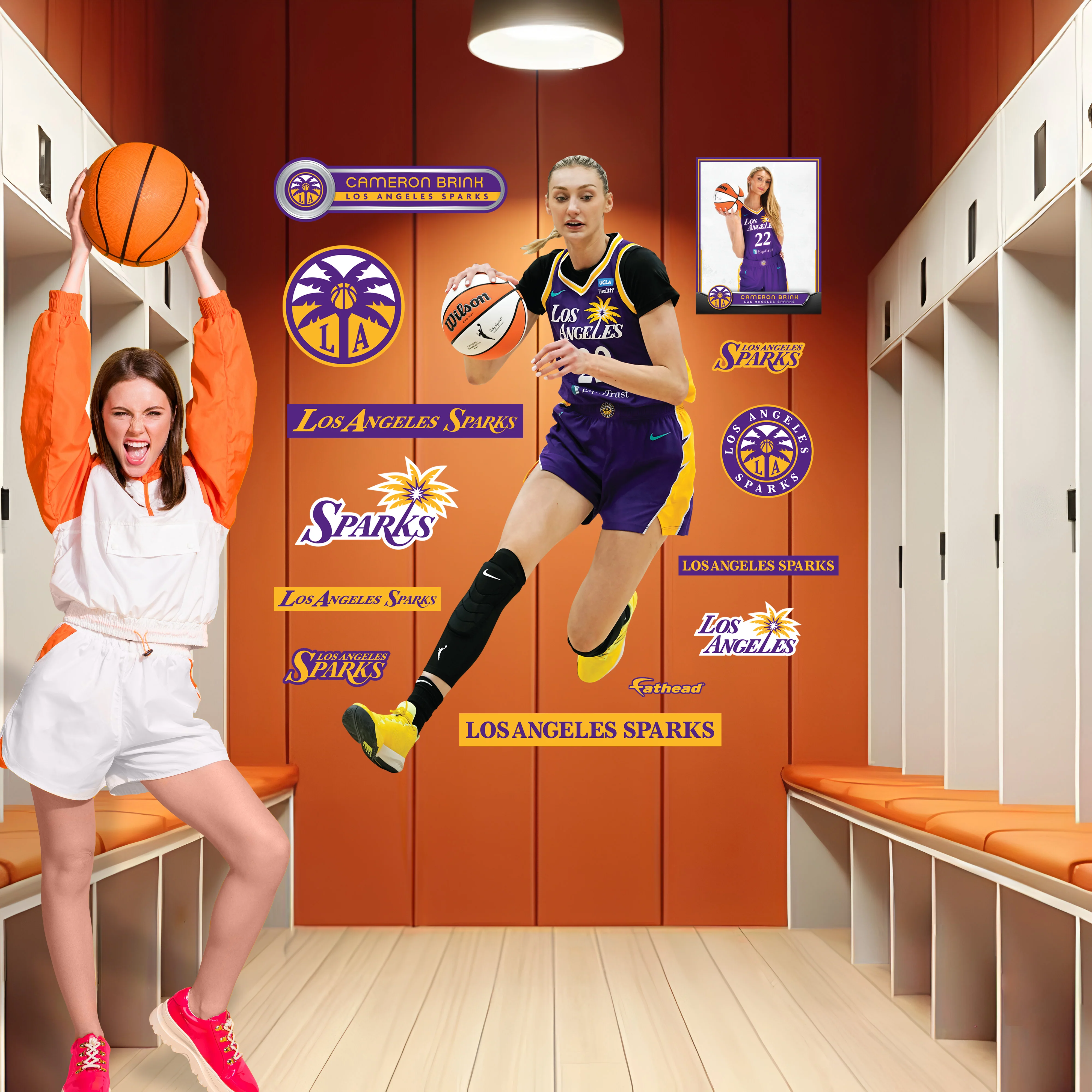 Cameron Brink - RealBig Collection - Official WNBA - Los Angeles Sparks - Reusable Vinyl Wall Decals - Image 3