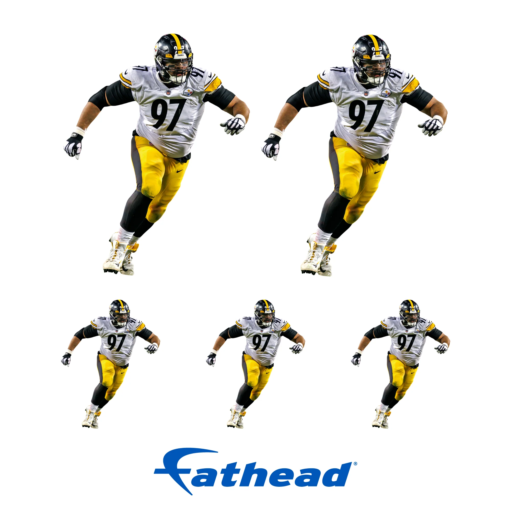 Cameron Heyward - 5 Minis (Mixed Sizes) - Official NFL - Pittsburgh Steelers - Reusable Vinyl Decals - Image 3