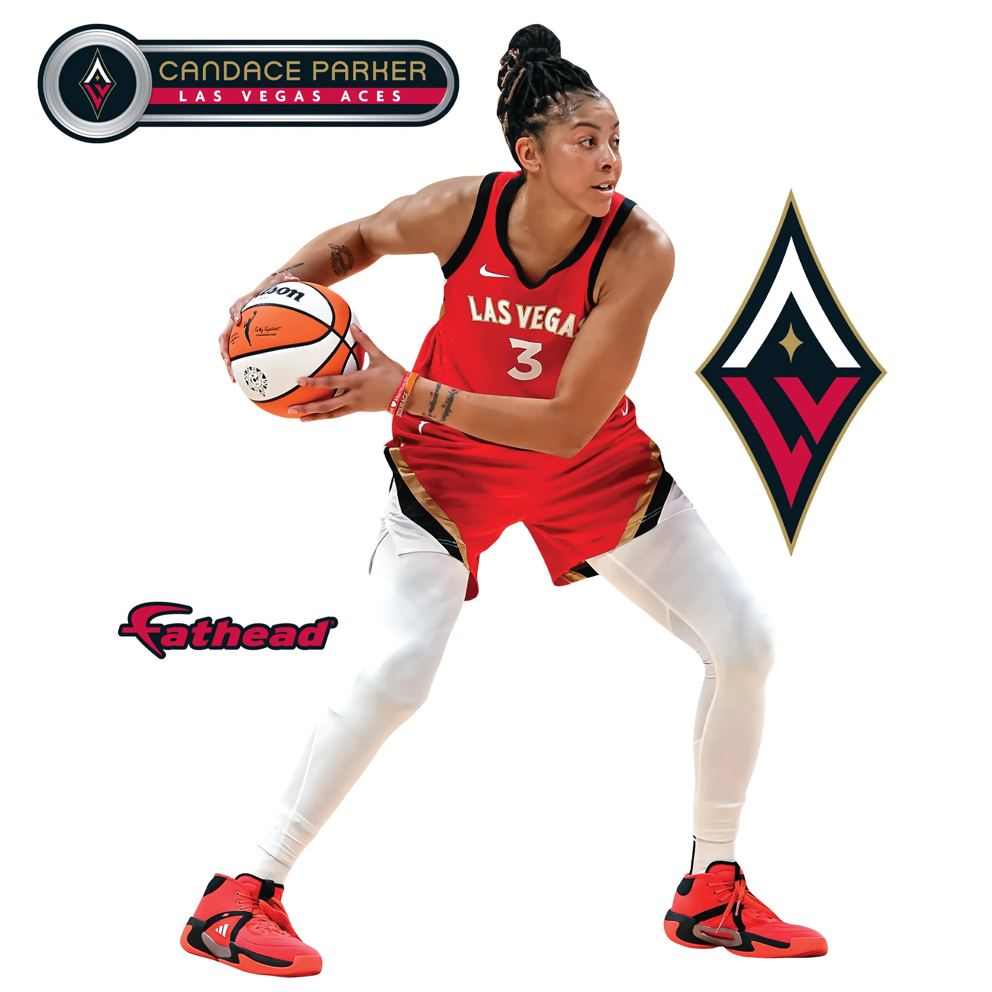 Candace Parker - RealBig Collection - Official WNBA - Las Vegas Aces - Reusable Vinyl Wall Decals - Image 7