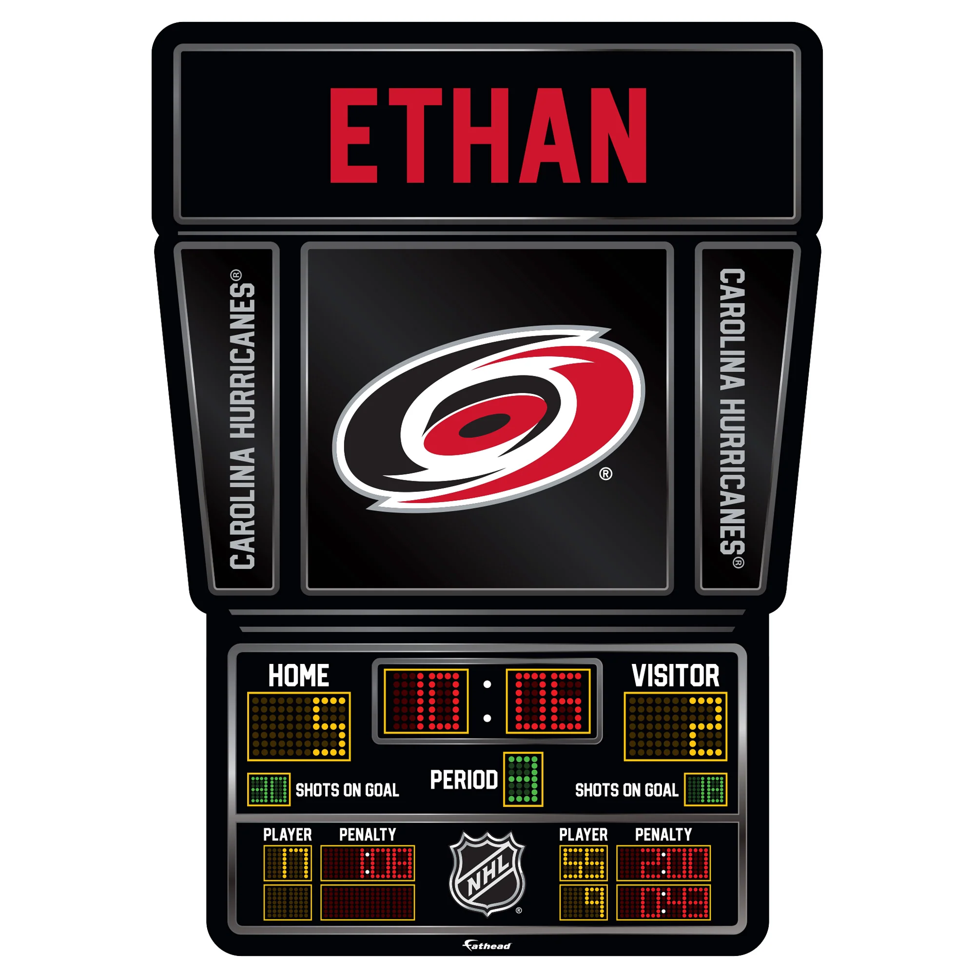 Carolina Hurricanes - Scoreboard Graphic - With Personalized Name - Official NHL - Vinyl Transfer Decal - Image 5