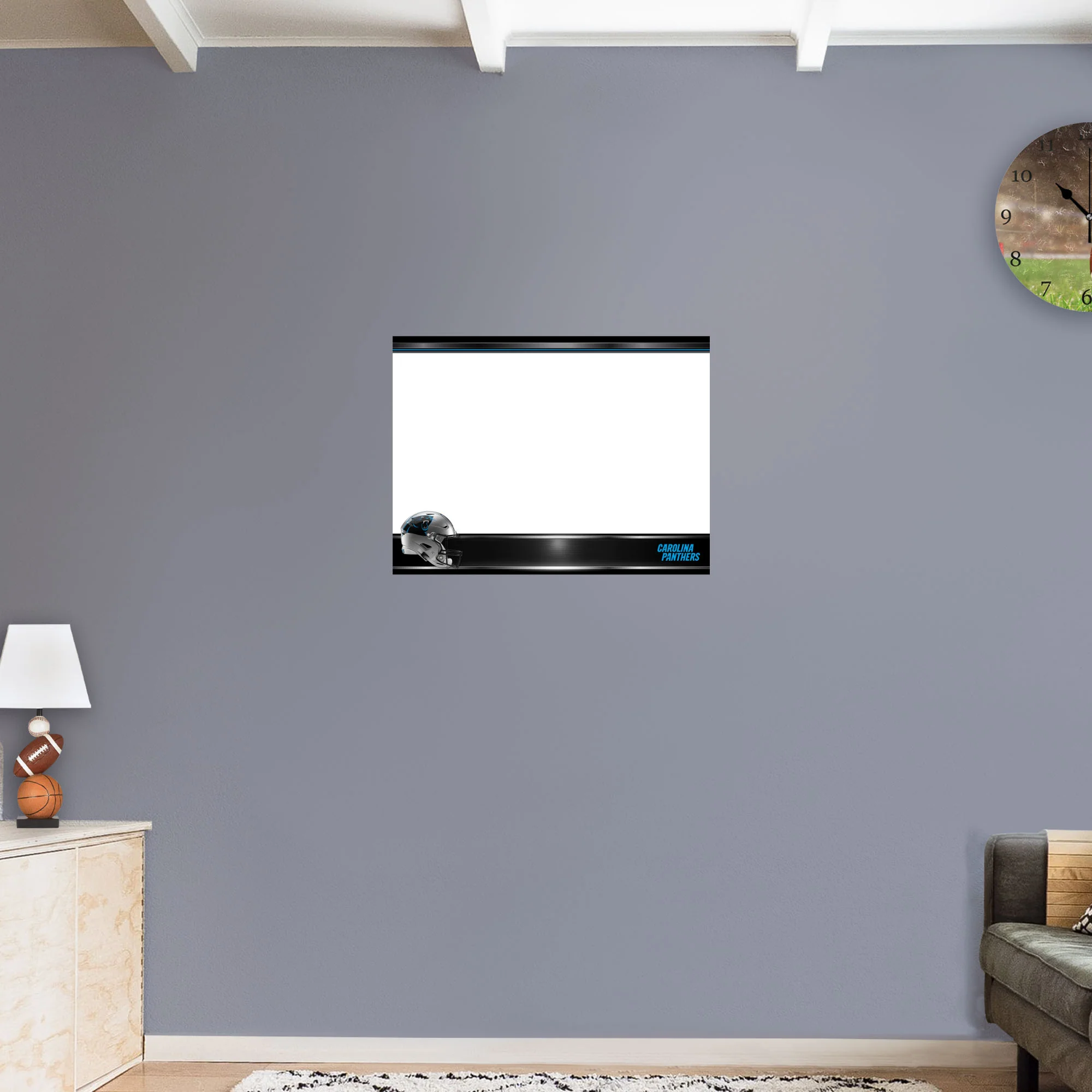 Carolina Panthers - Helmet - Dry Erase Whiteboard - Official NFL - Reusable Vinyl Wall Decal - Image 9
