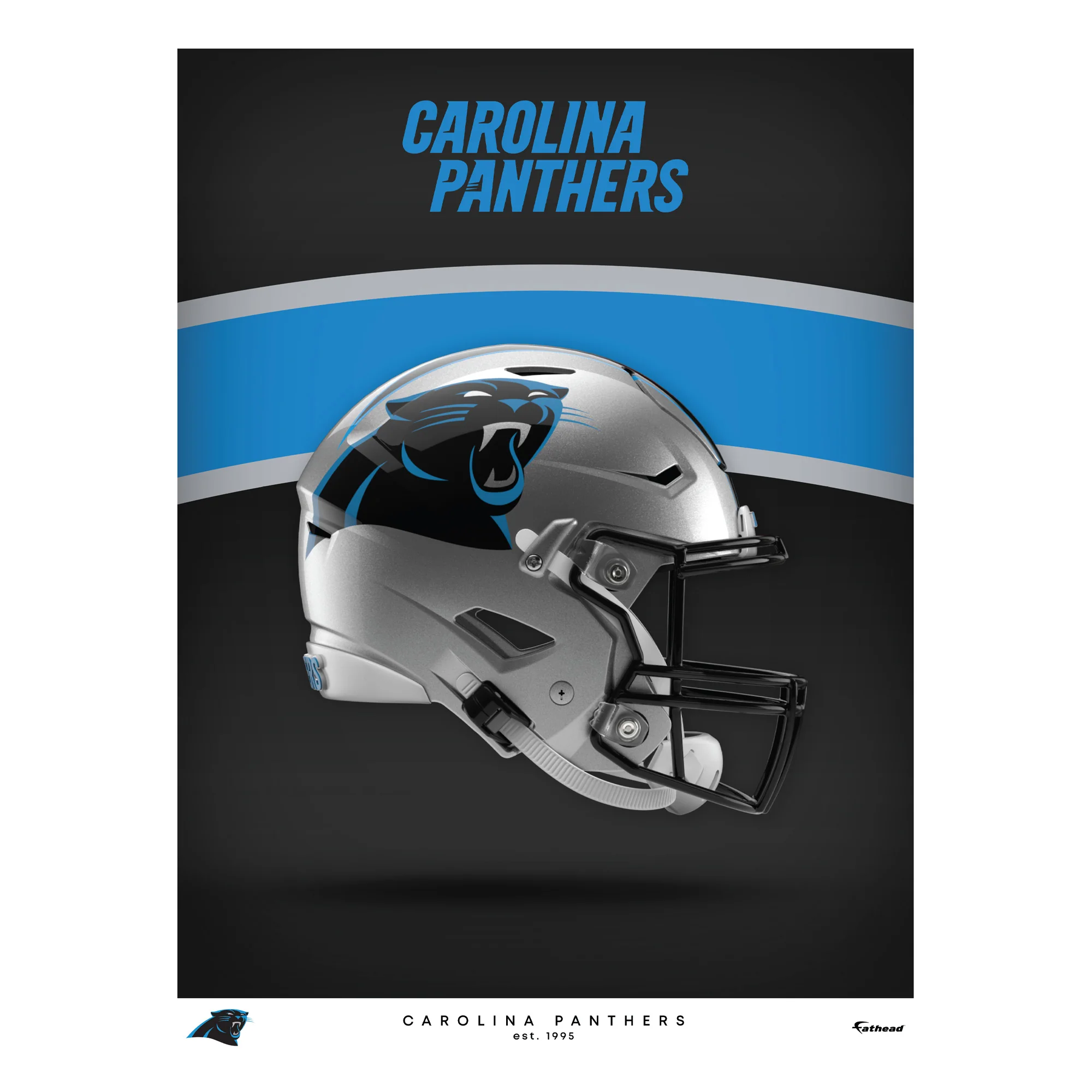 Carolina Panthers - Helmet Series - Peel & Stick Poster - Official NFL - Reusable Vinyl Wall Decal - Image 2
