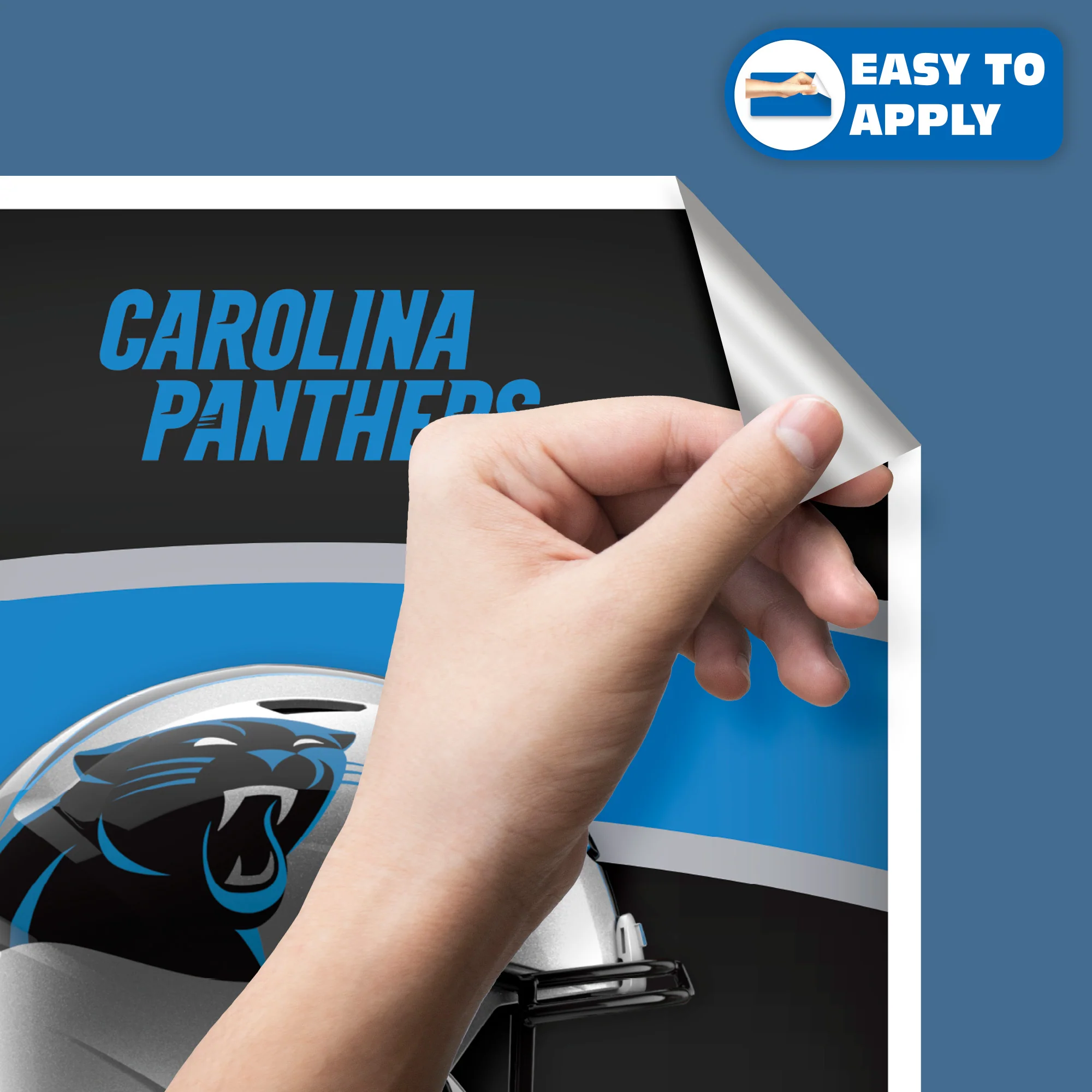 Carolina Panthers - Helmet Series - Peel & Stick Poster - Official NFL - Reusable Vinyl Wall Decal - Image 4