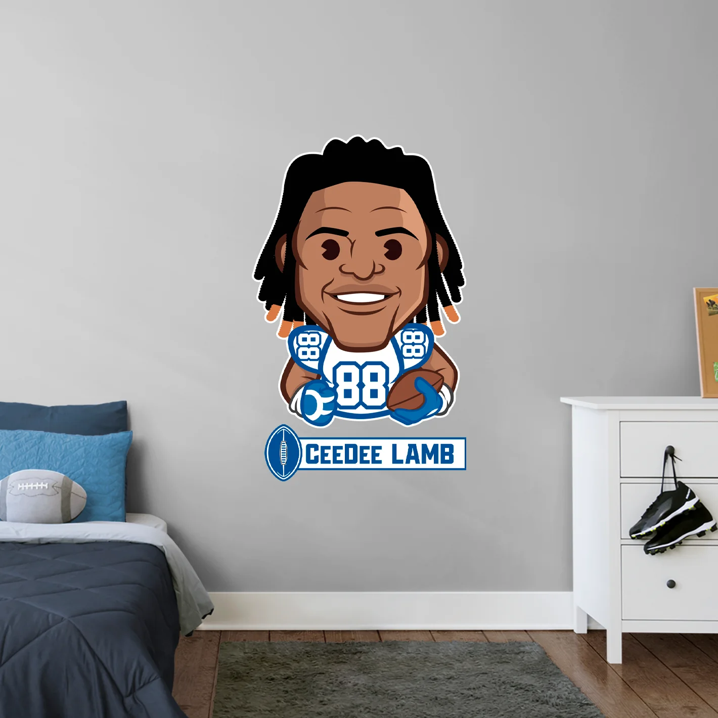 CeeDee Lamb Emoji - RealBig Collection - Official NFLPA - Dallas Cowboys - Reusable Vinyl Wall Decals - Image 2