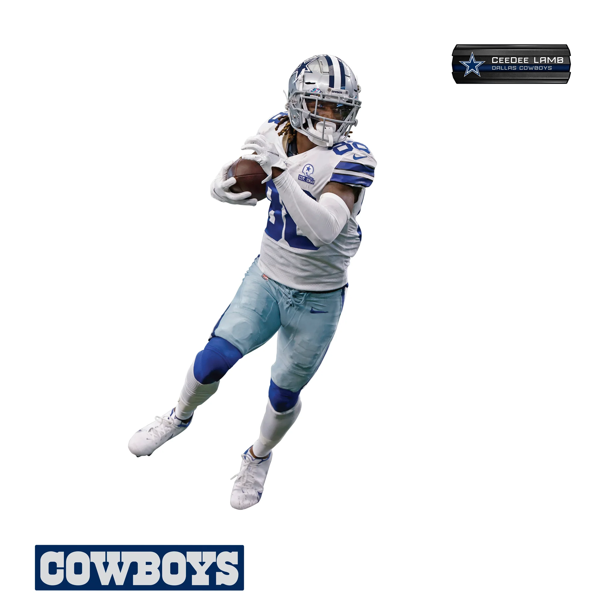 CeeDee Lamb - RealBig Collection - Official NFL - Dallas Cowboys - Reusable Vinyl Wall Decals #1 - Image 8