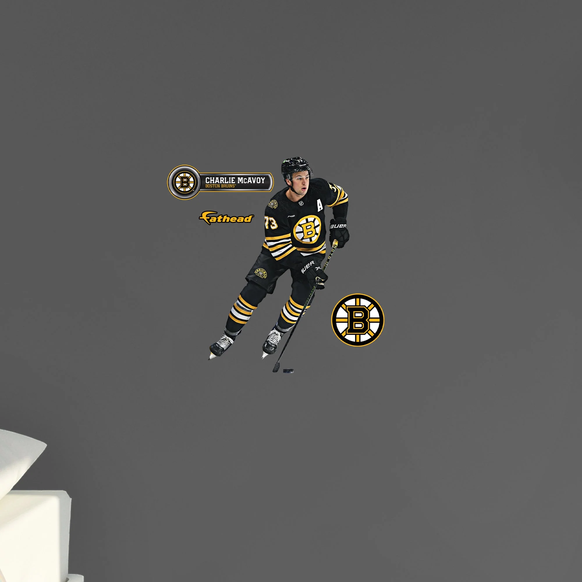 Charlie McAvoy - RealBig Collection - Official NHL - Boston Bruins - Reusable Vinyl Wall Decals #2 - Image 8