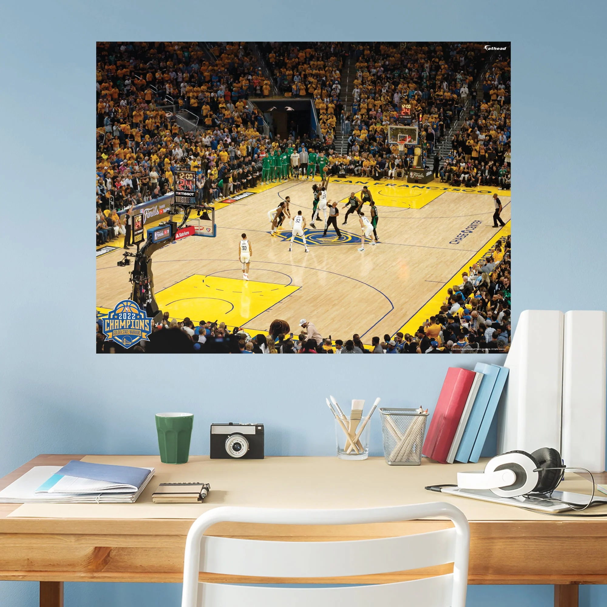 Chase Center 2022 Finals Wideshot - Peel & Stick Poster - Official NBA - Golden State Warriors - Reusable Vinyl Wall Decal - Image 4