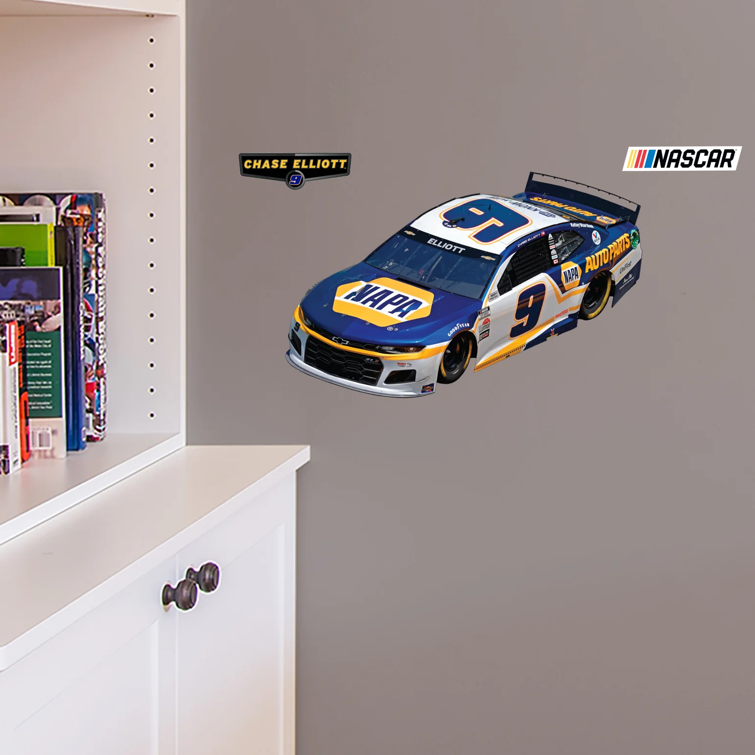 Chase Elliott - RealBig Napa Car Collection - Official NASCAR - Reusable Vinyl Wall Decalst - Image 5