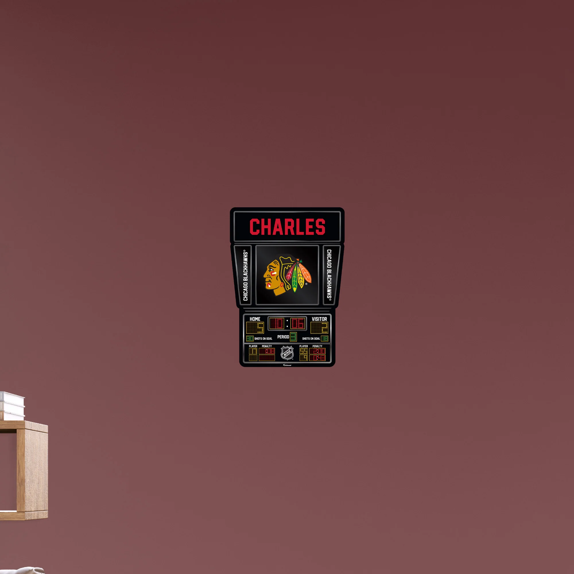 Chicago Blackhawks - Scoreboard Graphic - With Personalized Name - Official NHL - Vinyl Transfer Decal - Image 9