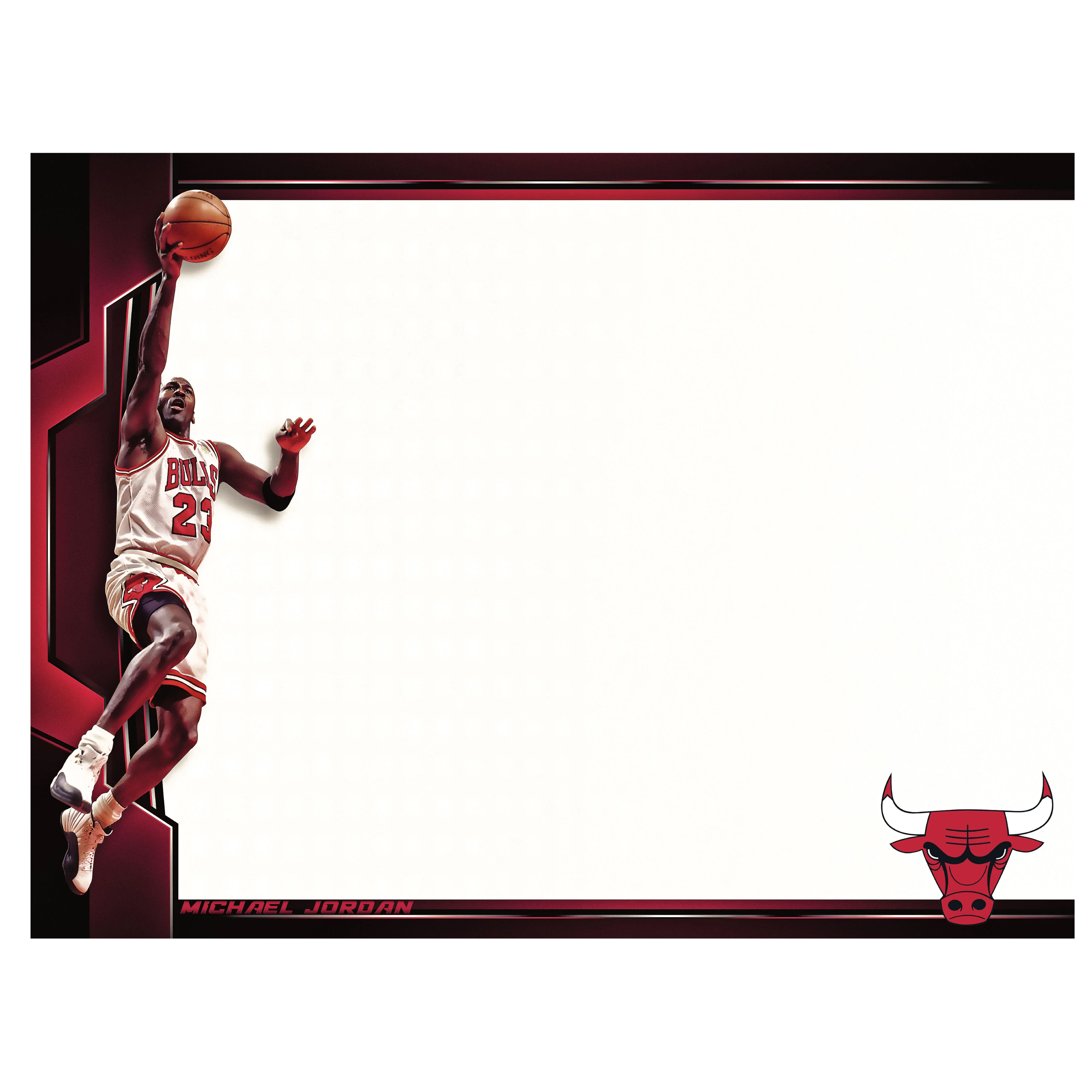 Chicago Bulls - Michael Jordan - Dry Erase Whiteboard - Official NBA - Reusable Vinyl Wall Decal - Image 2