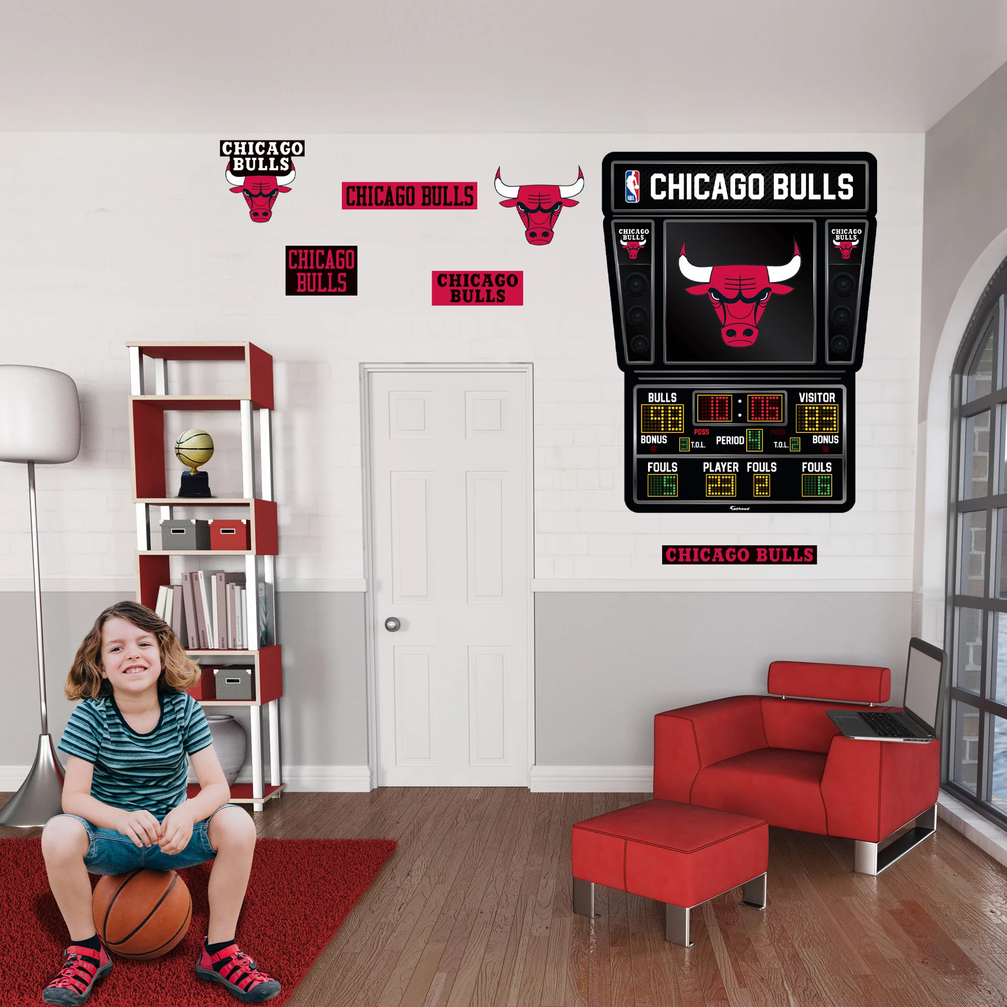 Chicago Bulls - RealBig Scoreboard Collection - Official NBA - Reusable Vinyl Wall Decals - Image 3