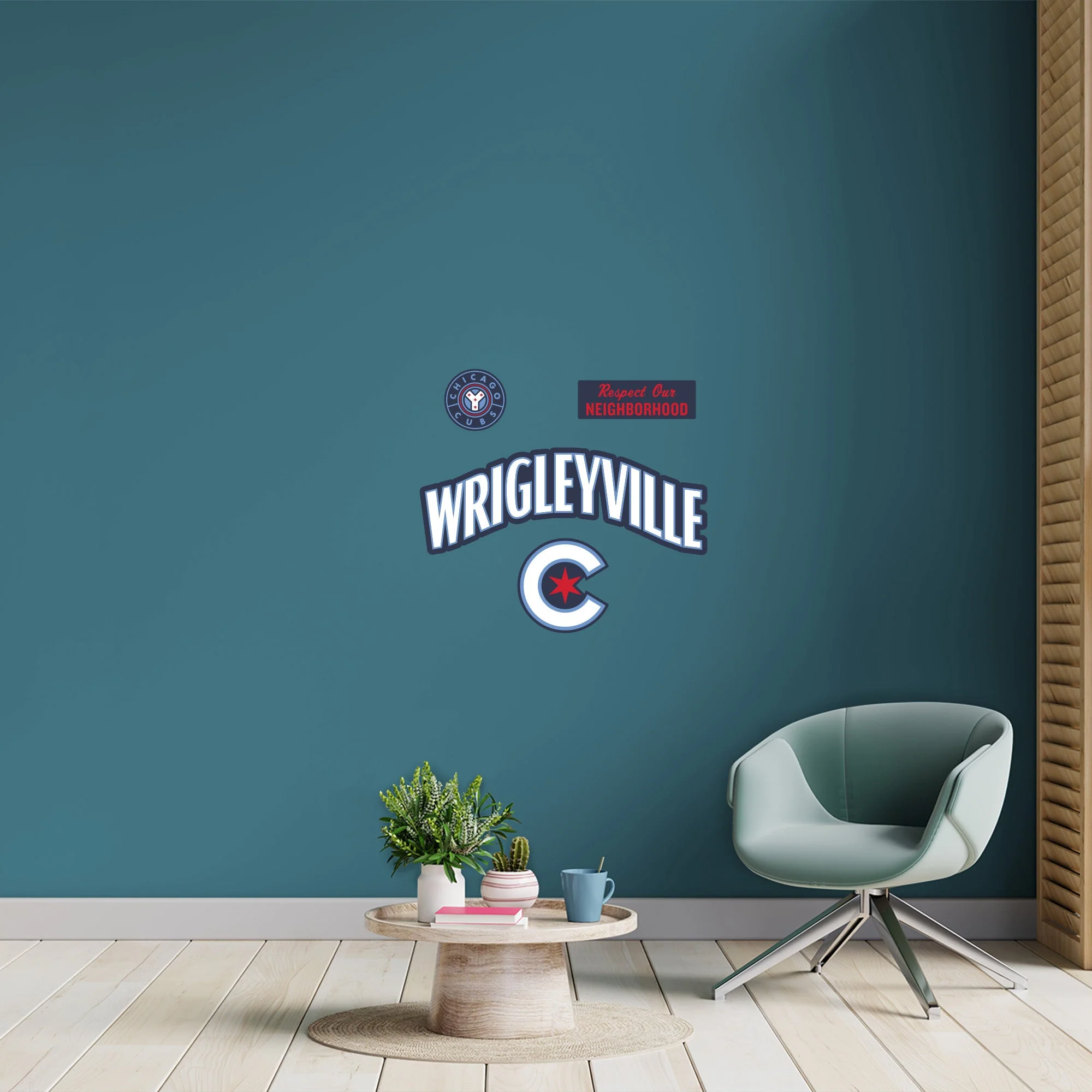 Chicago Cubs - RealBig Wrigleyville City Connect Logo Collection - Official MLB - Reusable Vinyl Wall Decals - Image 5