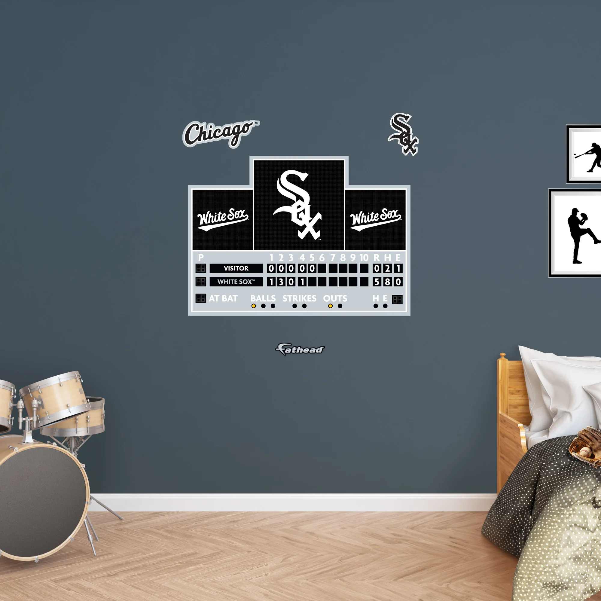Chicago White Sox - RealBig Scoreboard Collection - Official MLB - Reusable Vinyl Wall Decals - Image 5
