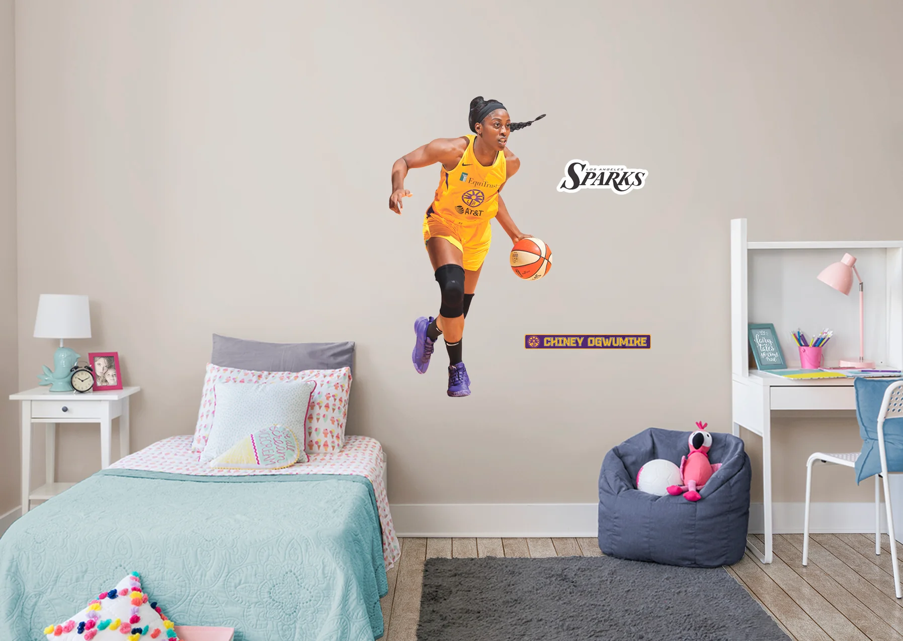 Chiney Ogwumike - RealBig Collection - Official WNBA - Los Angeles Sparks - Reusable Vinyl Wall Decals - Image 3