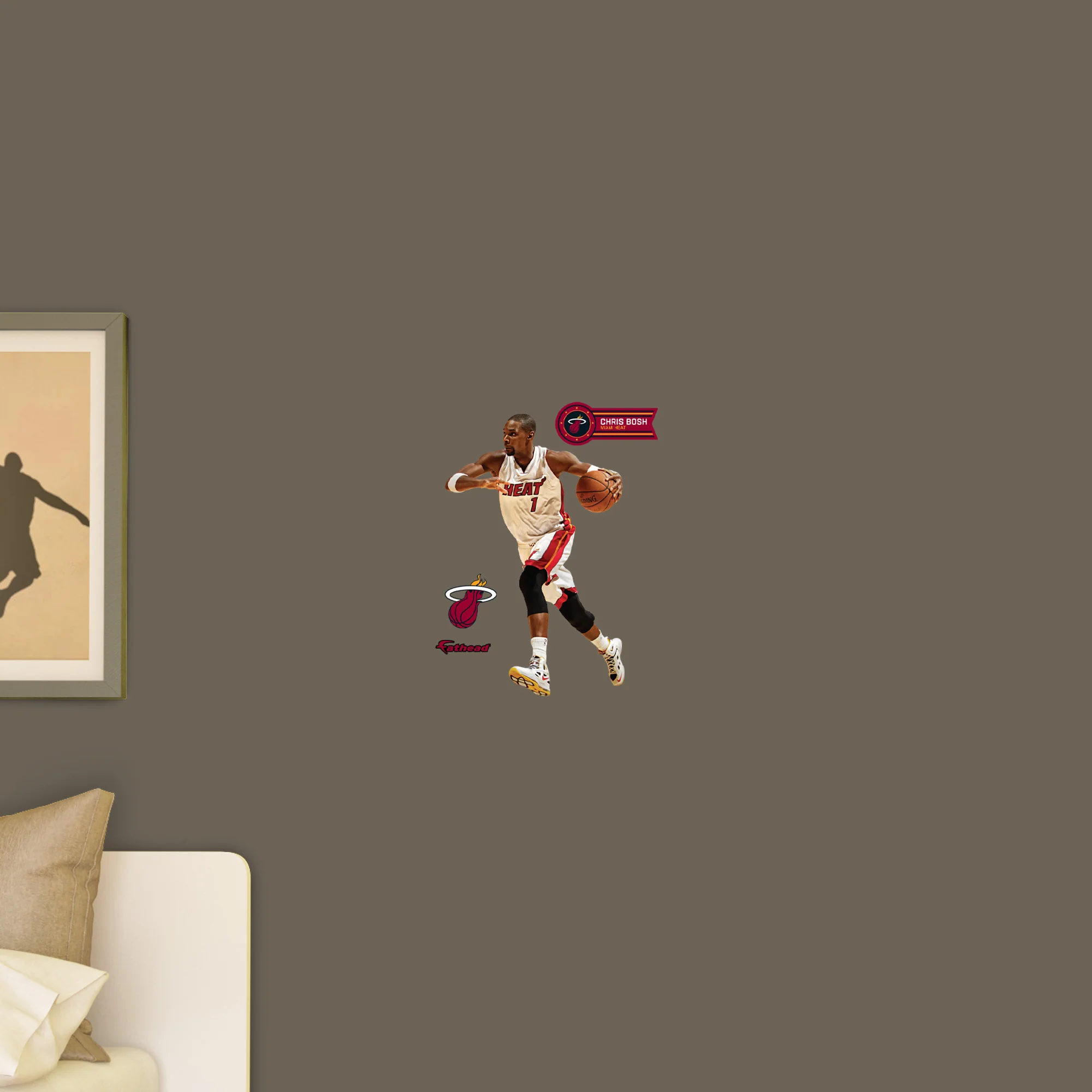 Chris Bosh - RealBig Legend Collection - Official NBA - Miami Heat - Reusable Vinyl Wall Decals - Image 7