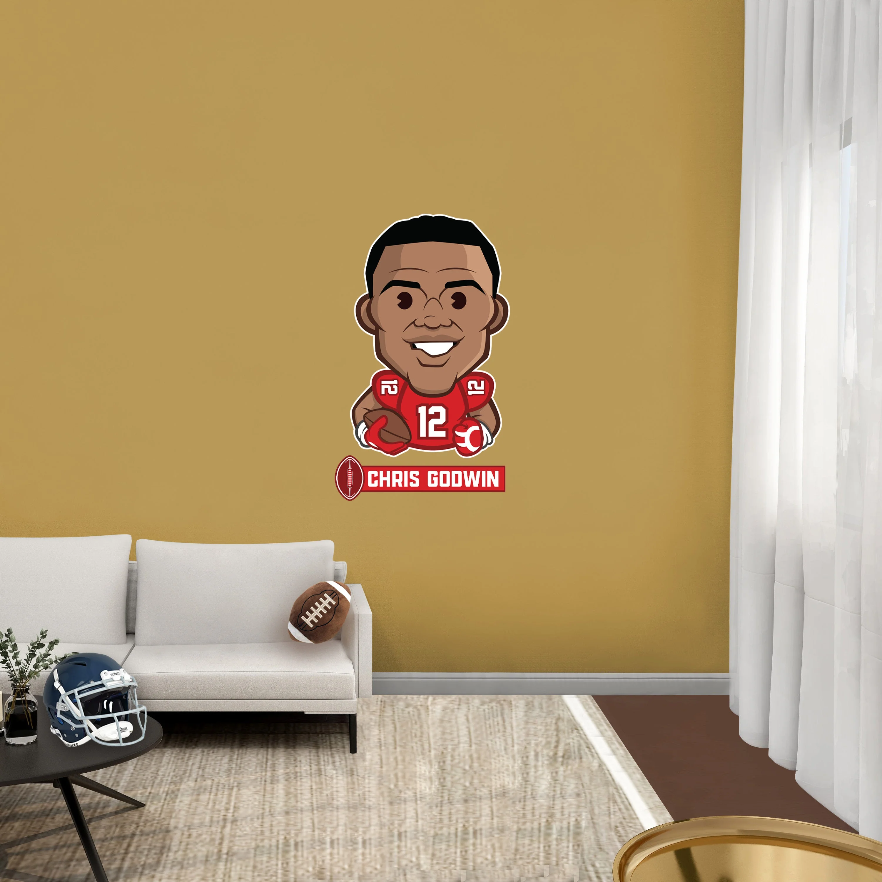 Chris Godwin Emoji - RealBig Collection - Official NFLPA - Tampa Bay Buccaneers - Reusable Vinyl Wall Decals - Image 12
