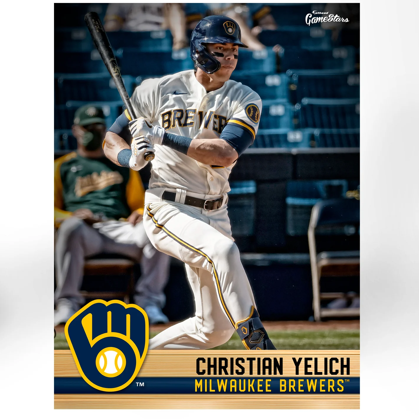 Christian Yelich - GameStars Series - Peel & Stick Poster - Official MLB - Milwaukee Brewers - Reusable Vinyl Wall Decal