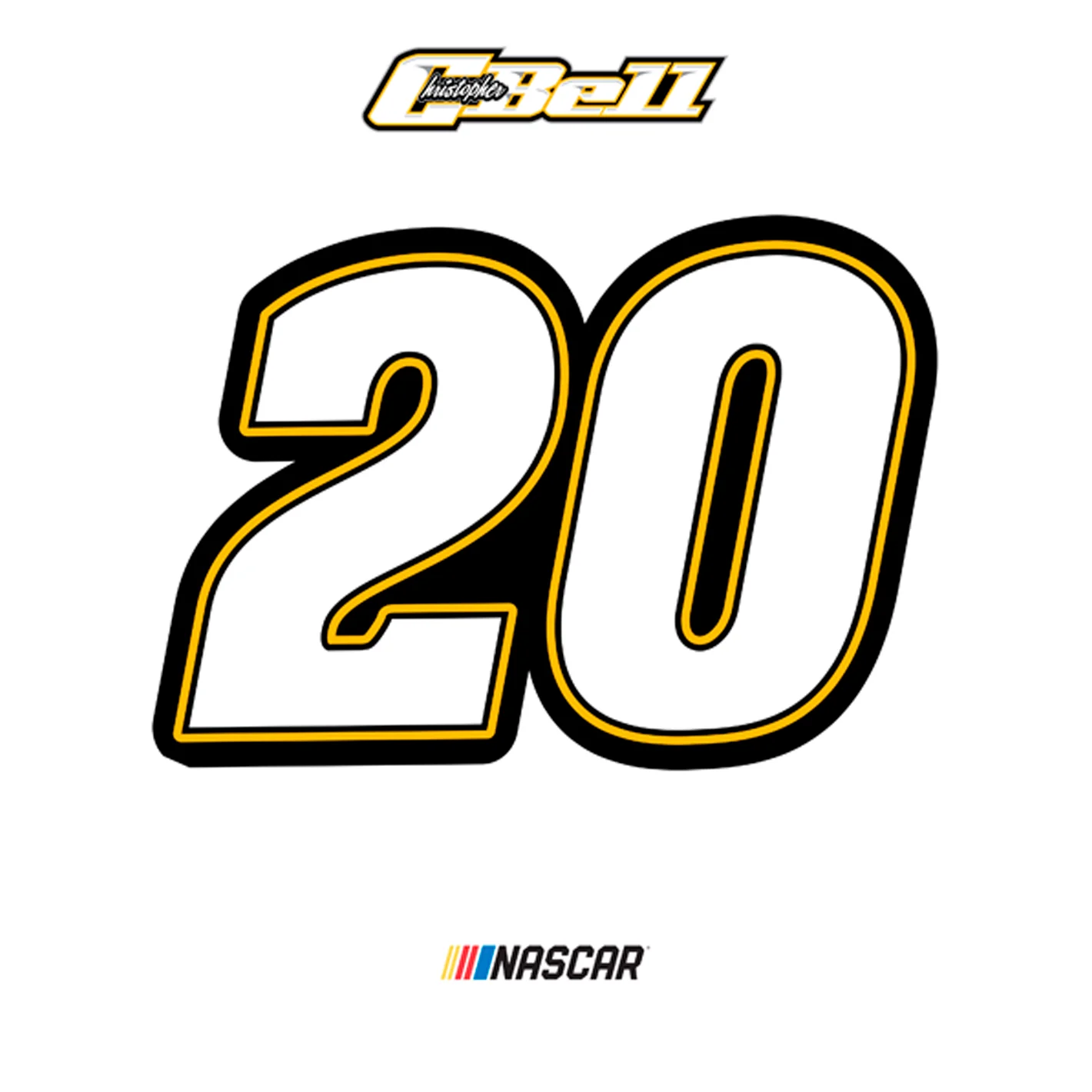 Christopher Bell #20 Logo - RealBig Collection - Official NASCAR - Joe Gibbs Racing - Reusable Vinyl Wall Decals - Image 5