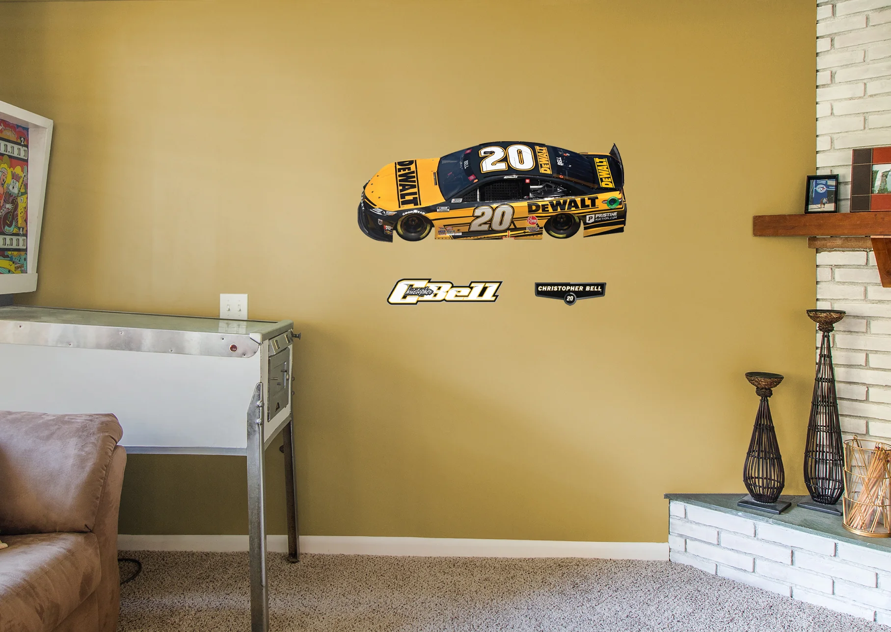 Christopher Bell - RealBig DeWalt Car Collection - Official NASCAR - Reusable Vinyl Wall Decals - Image 4