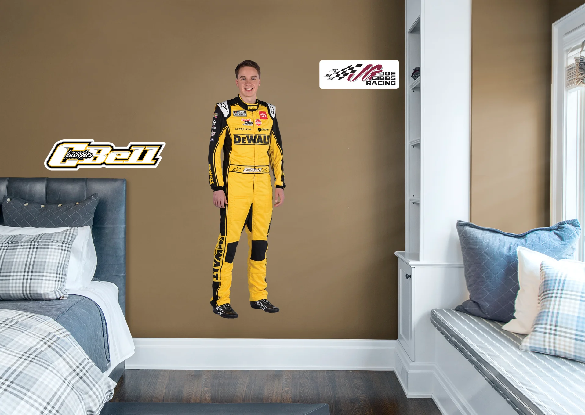Christopher Bell - RealBig Driver Collection - Official NASCAR - Reusable Vinyl Wall Decals - Image 2