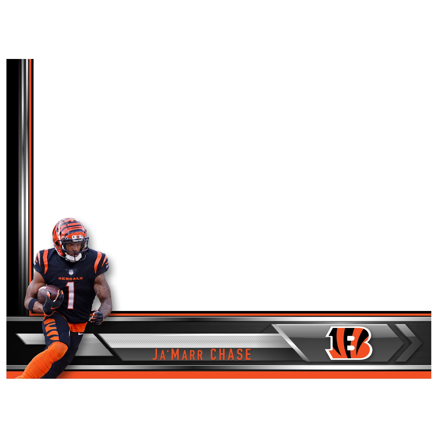 Cincinnati Bengals - Ja'Marr Chase - Dry Erase Whiteboard - Official NFL - Reusable Vinyl Wall Decal - Image 3