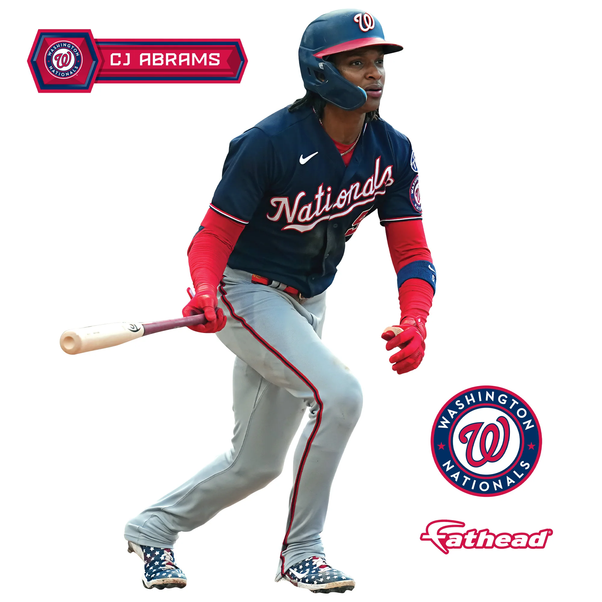 CJ Abrams - RealBig Collection - Official MLB - Washington Nationals - Reusable Vinyl Wall Decals - Image 6