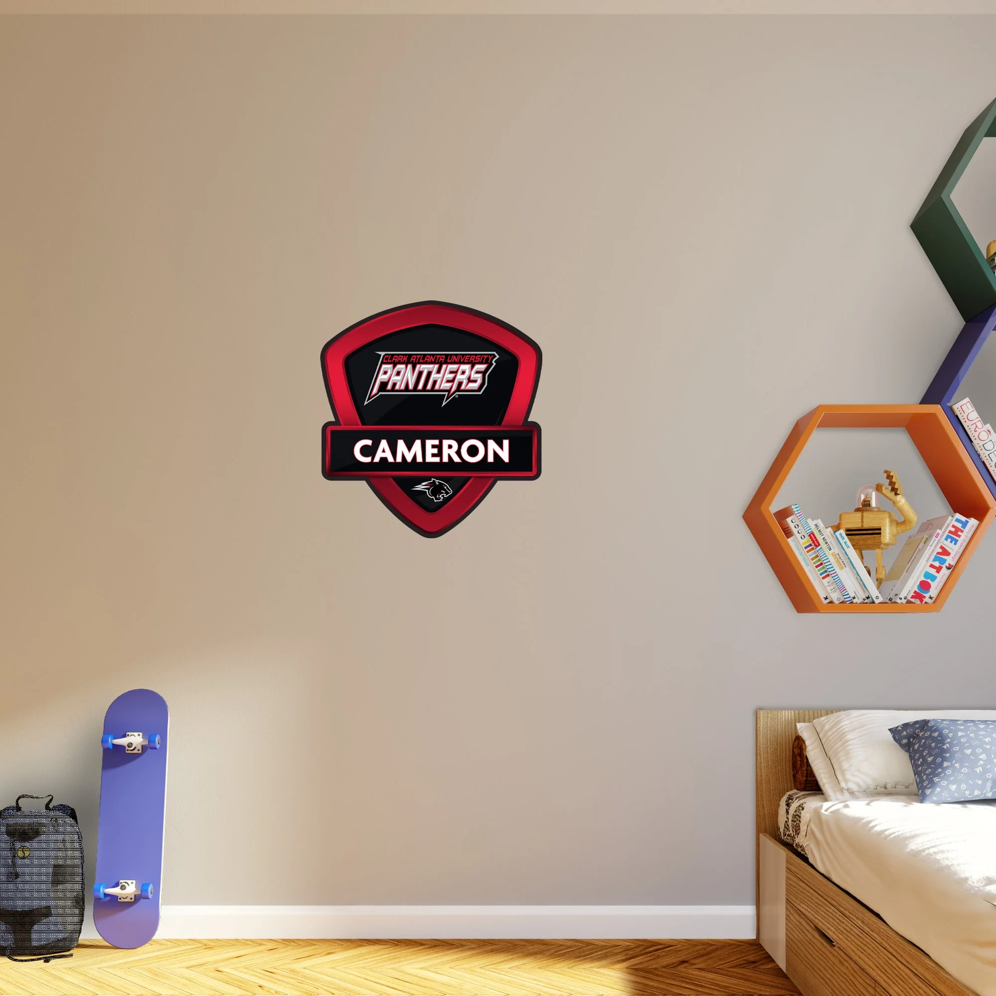 Clark Atlanta Panthers - Badge - With Personalized Name - Official NCAA - Vinyl Transfer Decal - Image 4