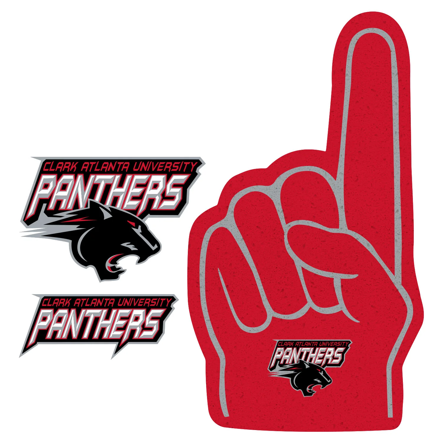 Clark Atlanta Panthers - RealBig Foam Finger Collection - Official NCAA - Reusable Vinyl Wall Decals - Image 3