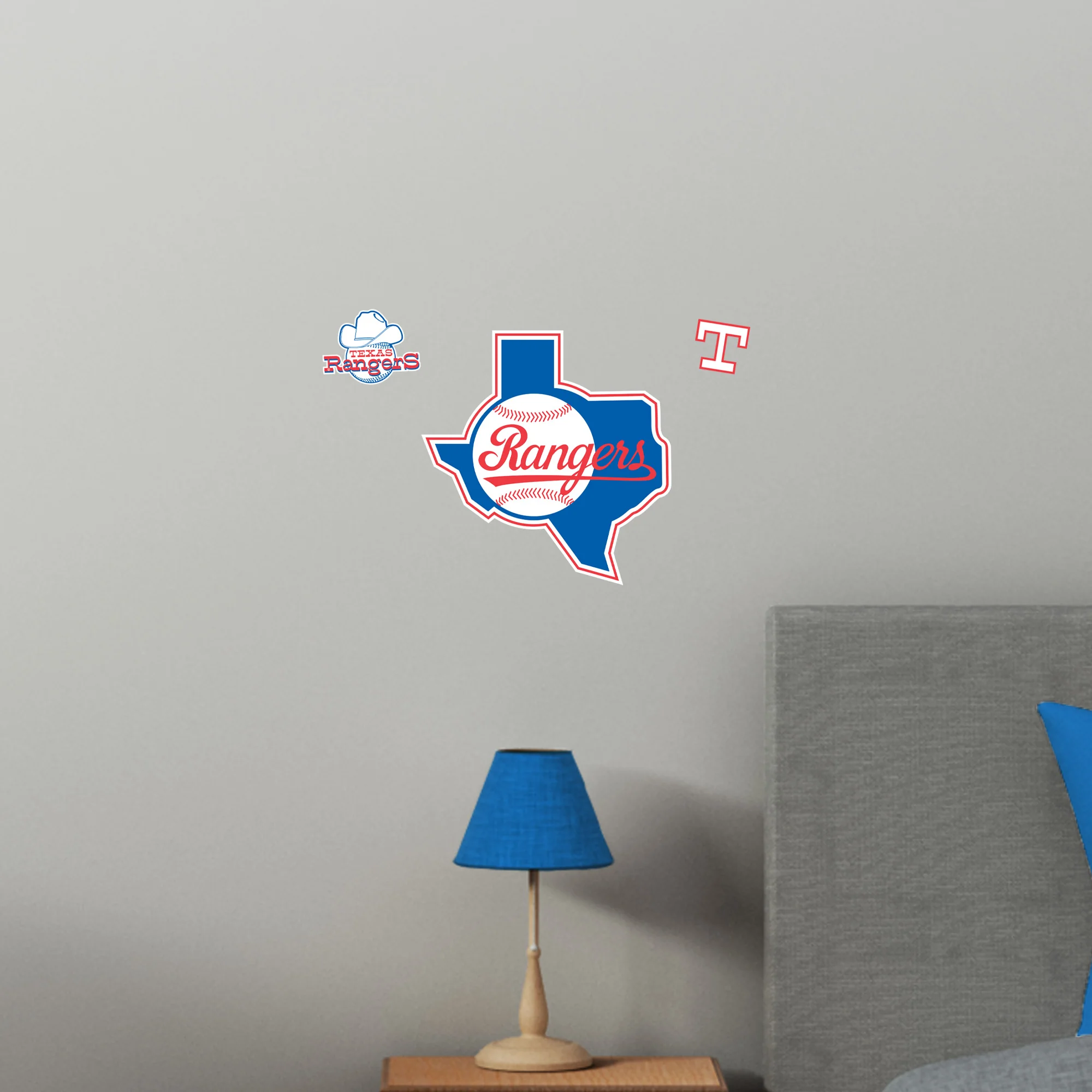 Texas Rangers - RealBig Classic Logo Collection - Official MLB - Reusable Vinyl Wall Decals - Image 6