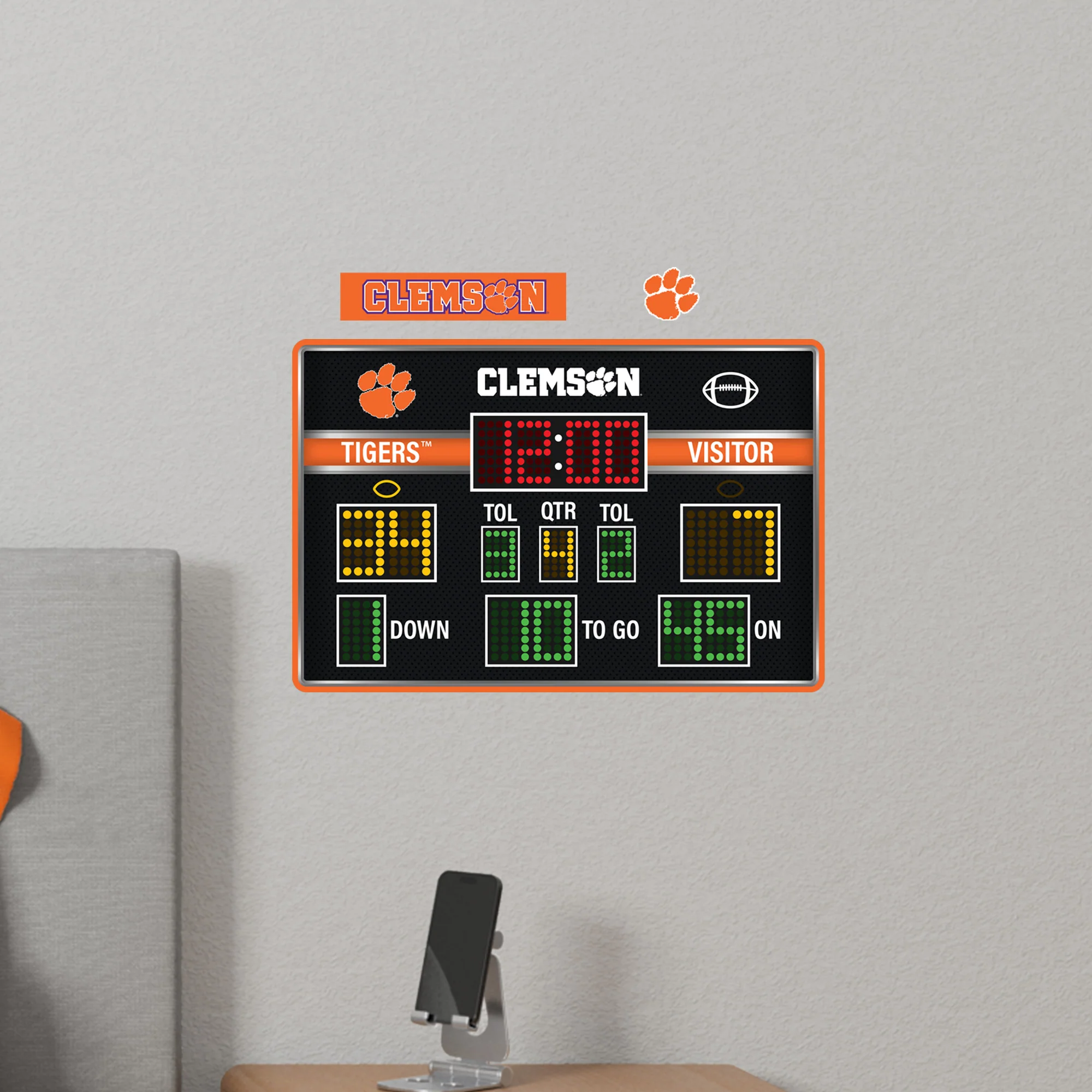 Clemson Tigers - Football Scoreboard Collection - Official NCAA - Reusable Vinyl Wall Decals - Image 6