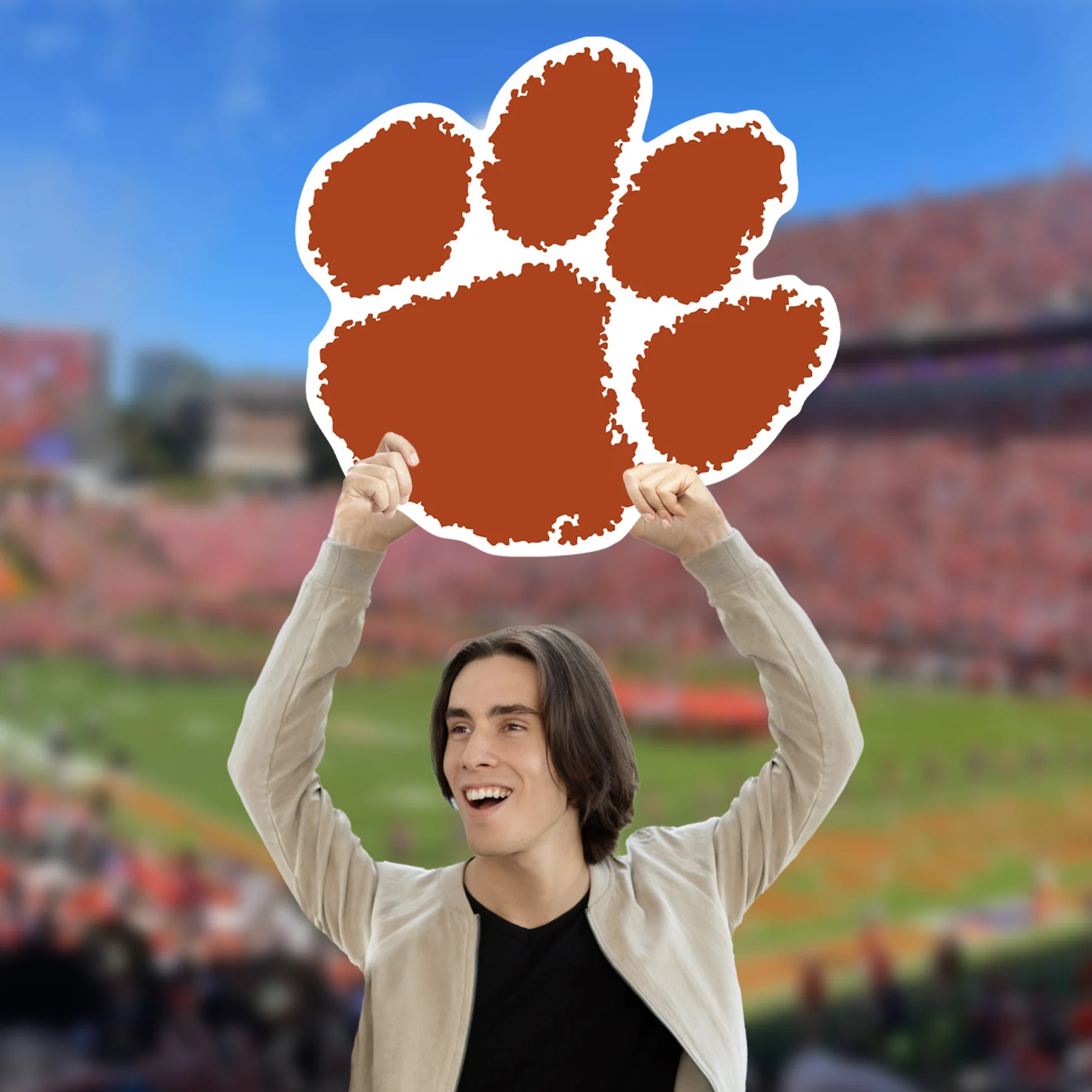 Clemson Tigers Logo - Big Head - Official NCAA - Foam Core Cutout