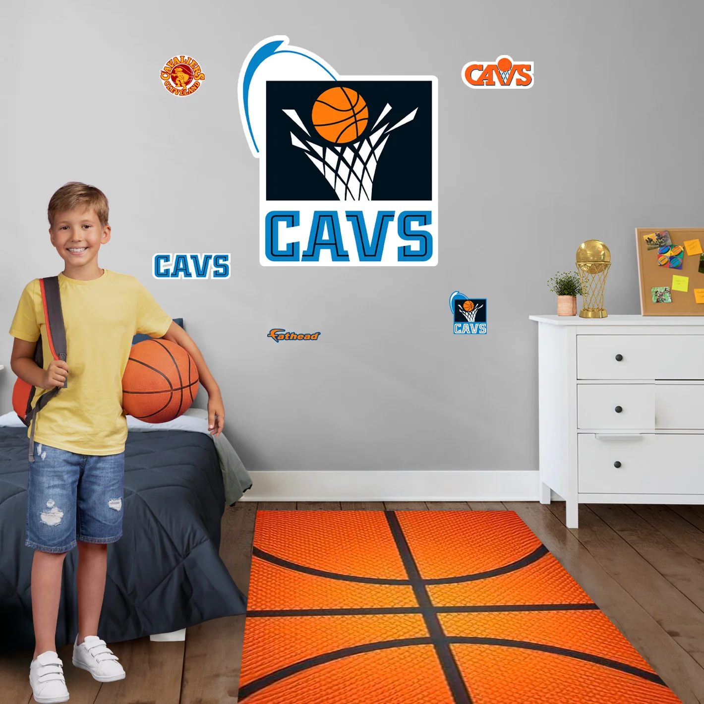 Cleveland Cavaliers - RealBig Box Classic Logo Collection - Official NBA - Reusable Vinyl Wall Decals - Image 2