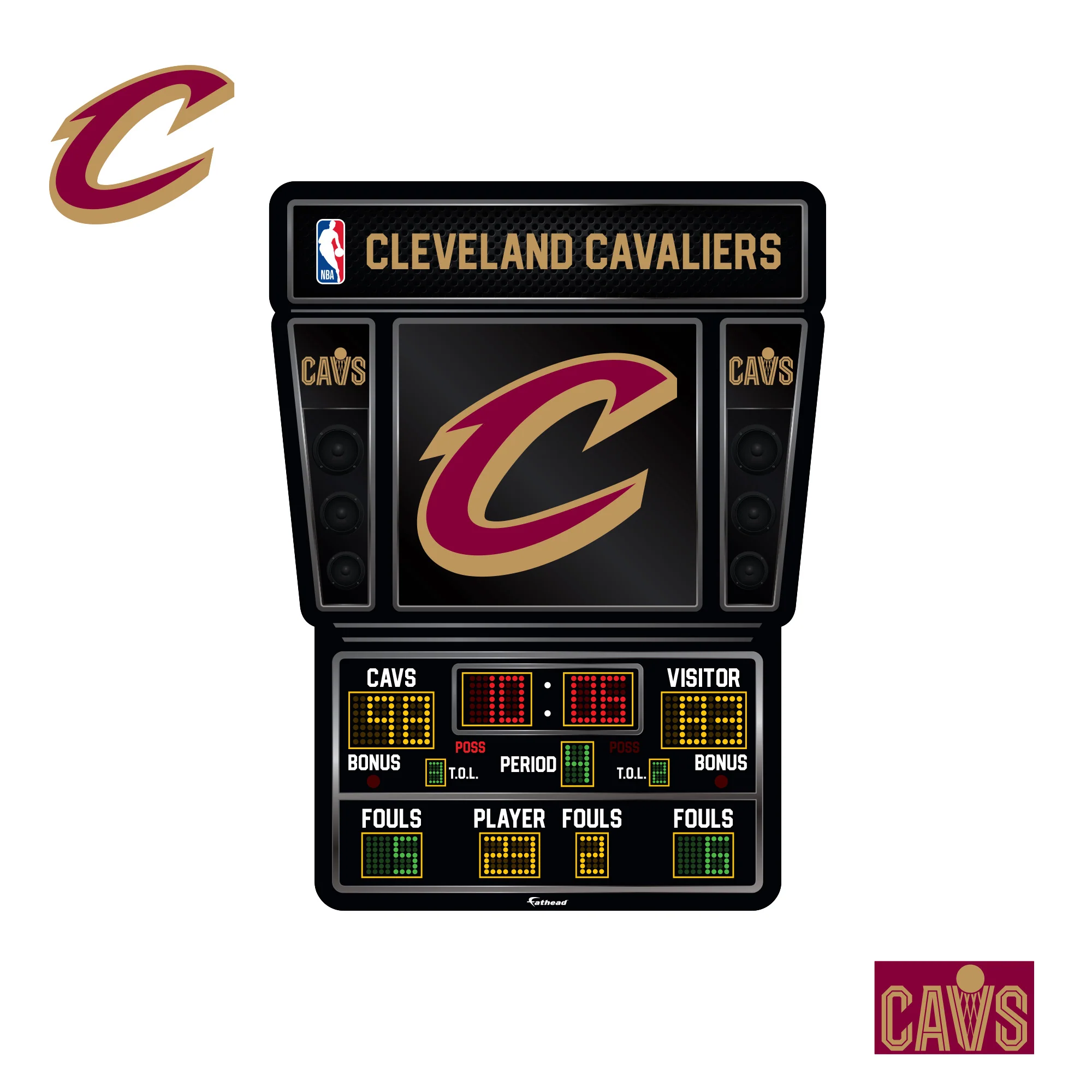 Cleveland Cavaliers - RealBig Scoreboard Collection - Official NBA - Reusable Vinyl Wall Decals - Image 6