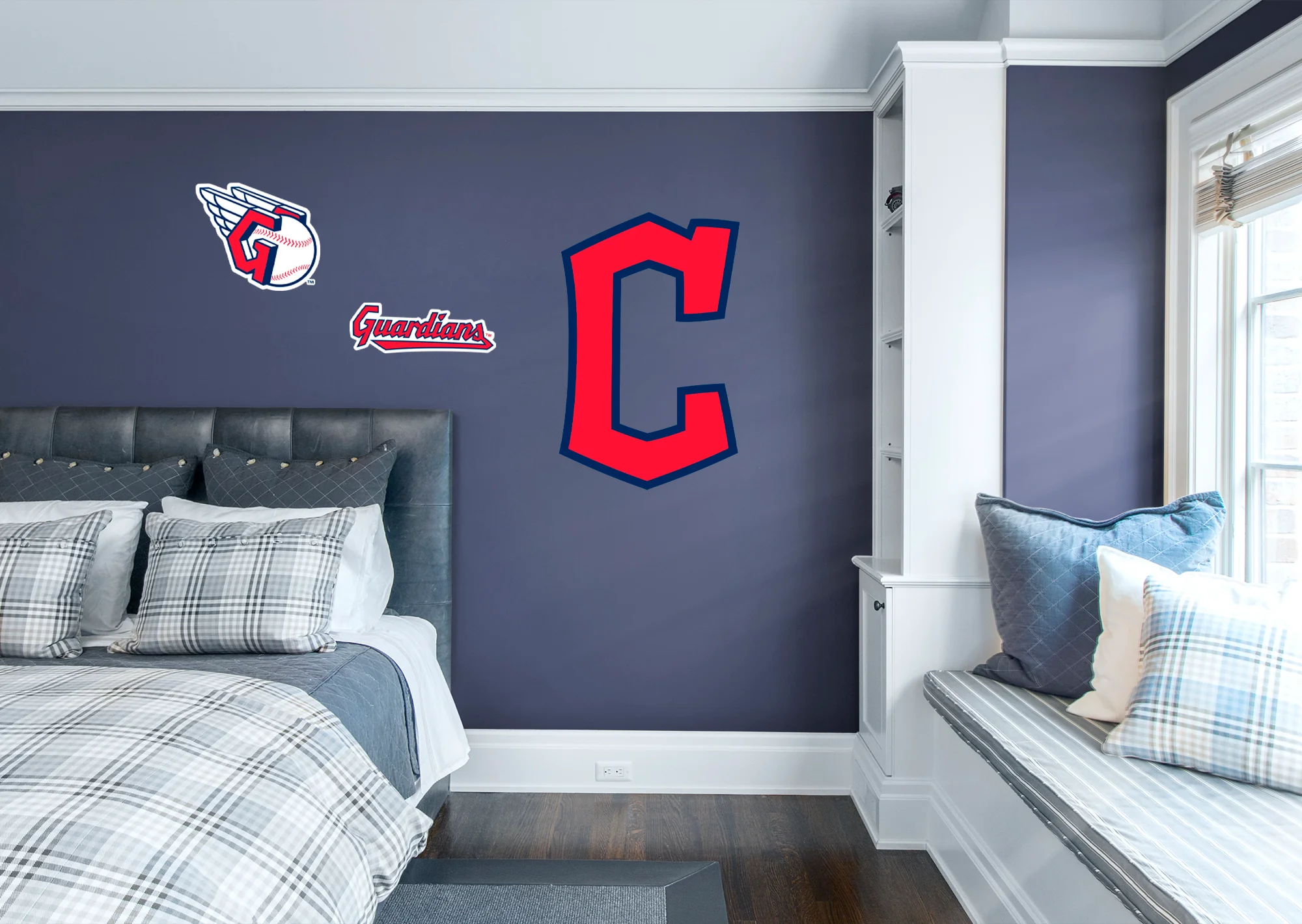 Cleveland Guardians - RealBig C Logo Collection - Official MLB - Reusable Vinyl Wall Decals - Image 3